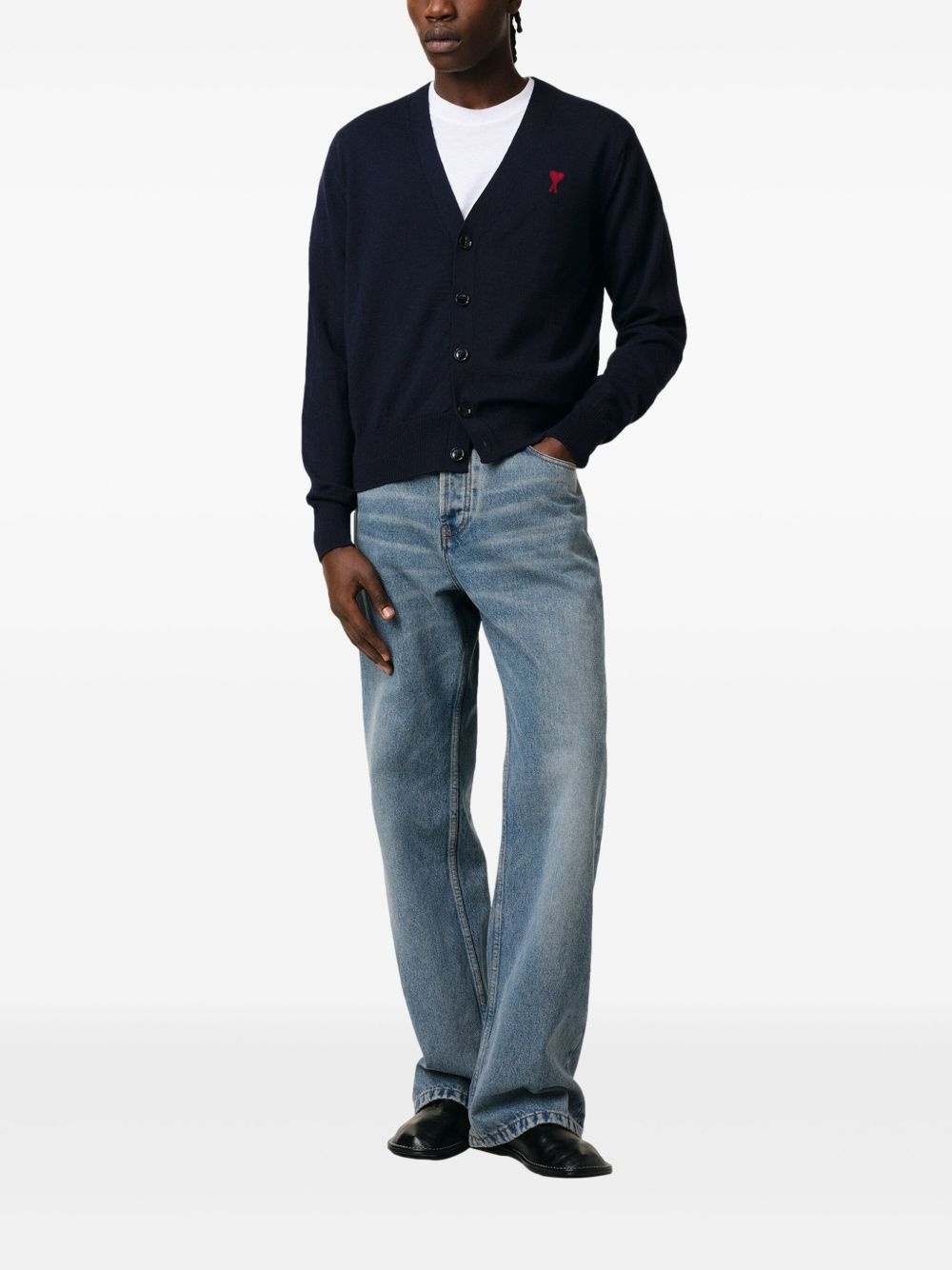 Ami De Coeur-embroidered merino cardigan - 2