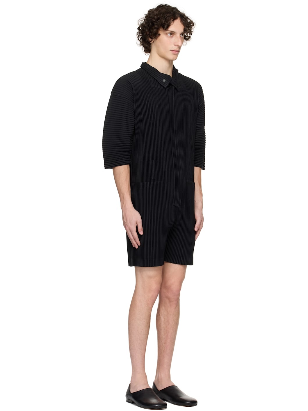 Black Pleats Bottoms 3 Jumpsuit - 2