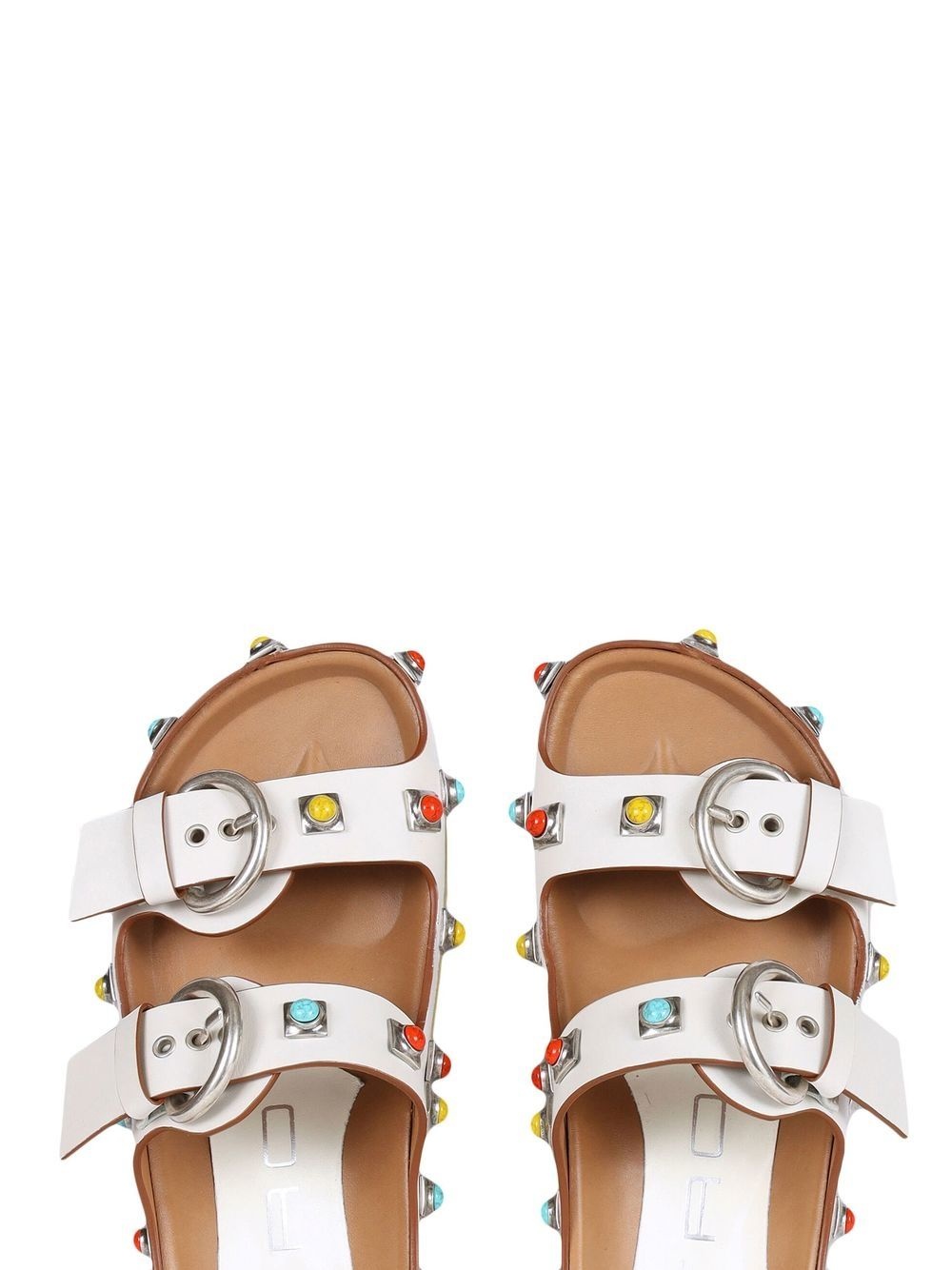 stone-embellished strappy sandals - 3