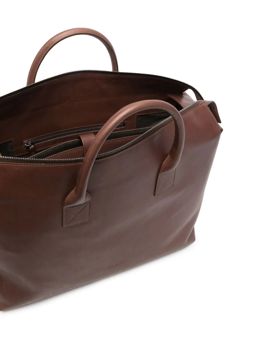 calf leather holdall bag - 5