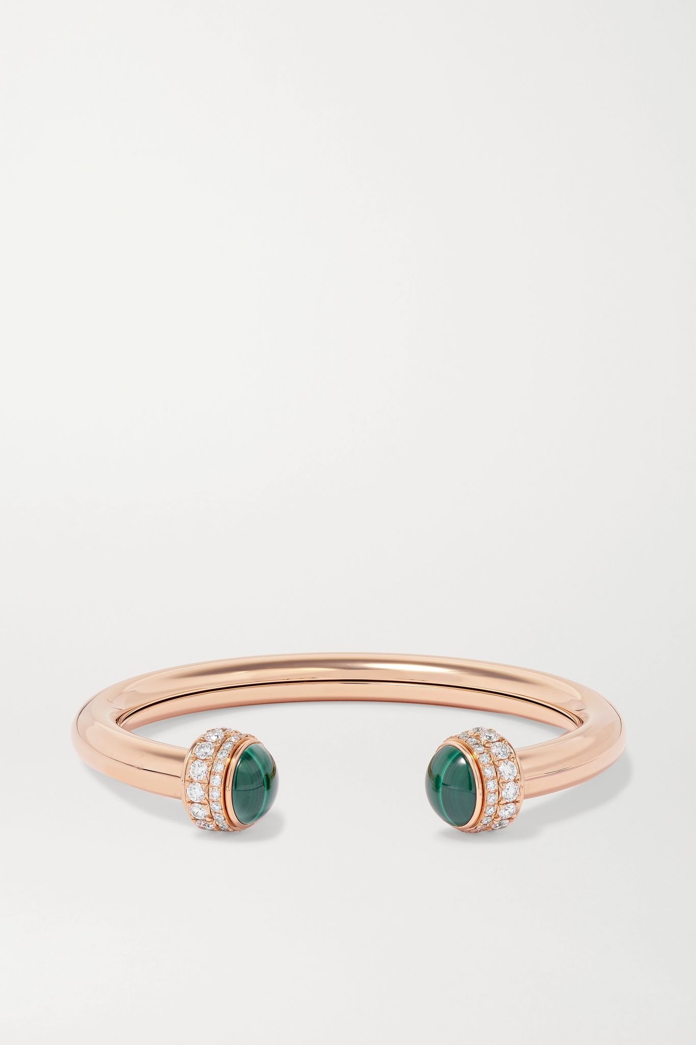 Possession 18-karat rose gold, diamond and malachite cuff - 1