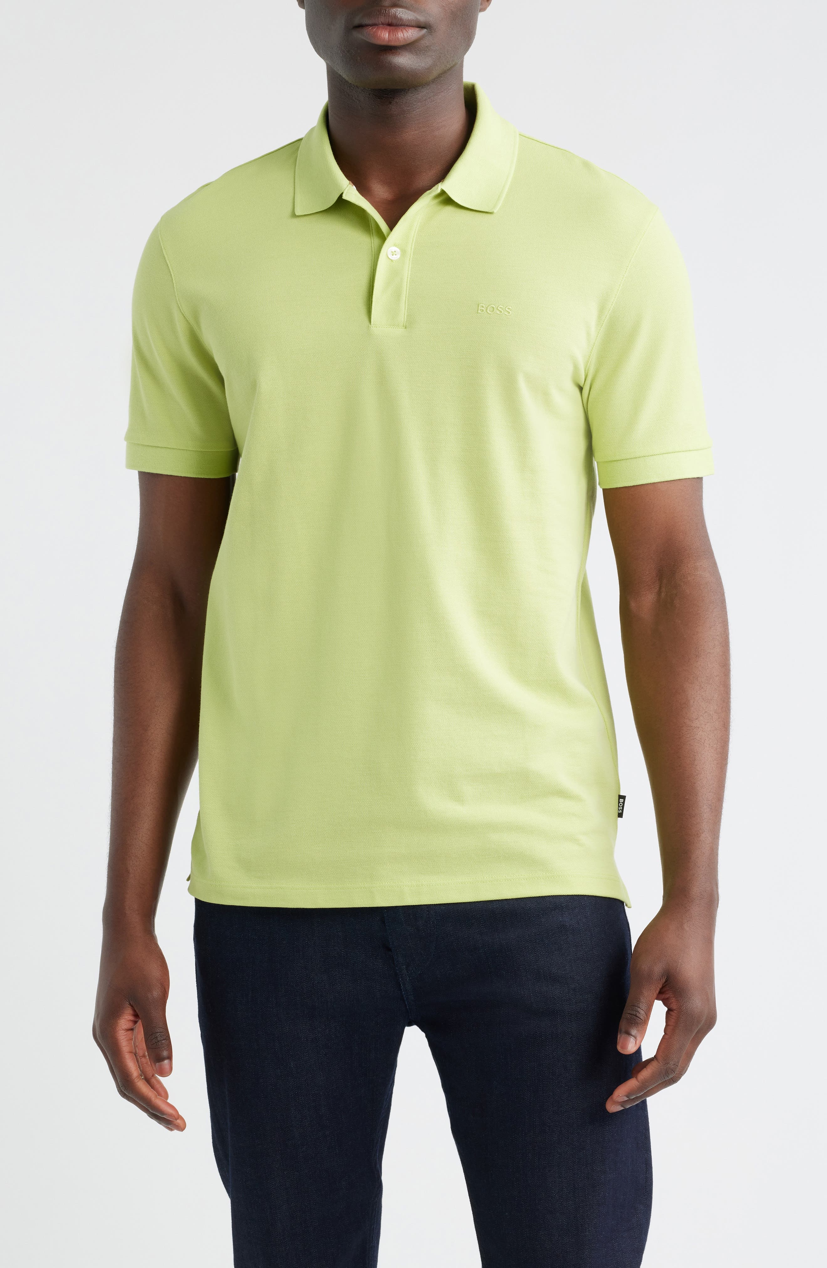 BOSS Pallas Cotton Polo in Light Green at Nordstrom - 1
