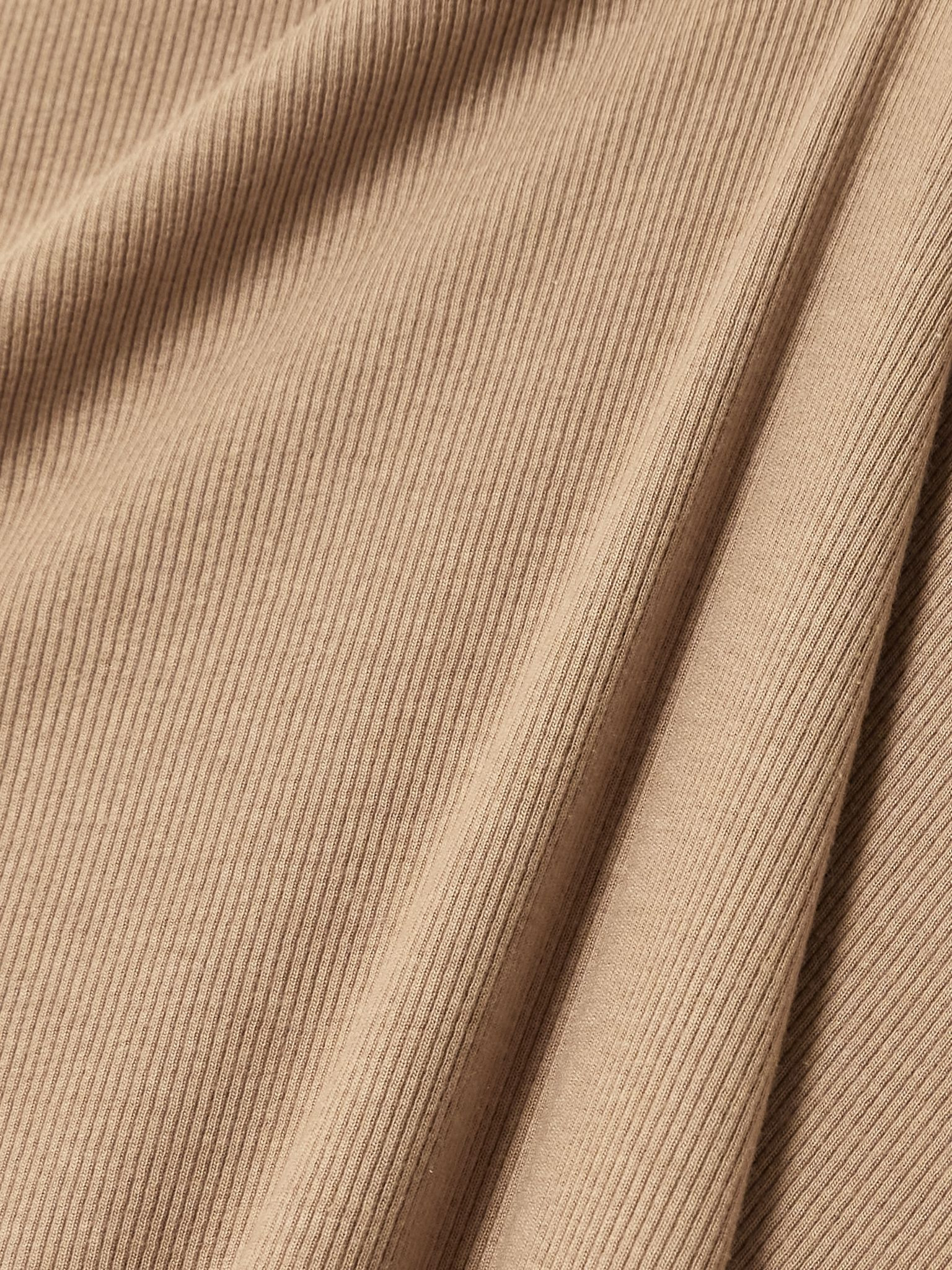 Ribbed jersey halterneck maxi dress Camel - 4