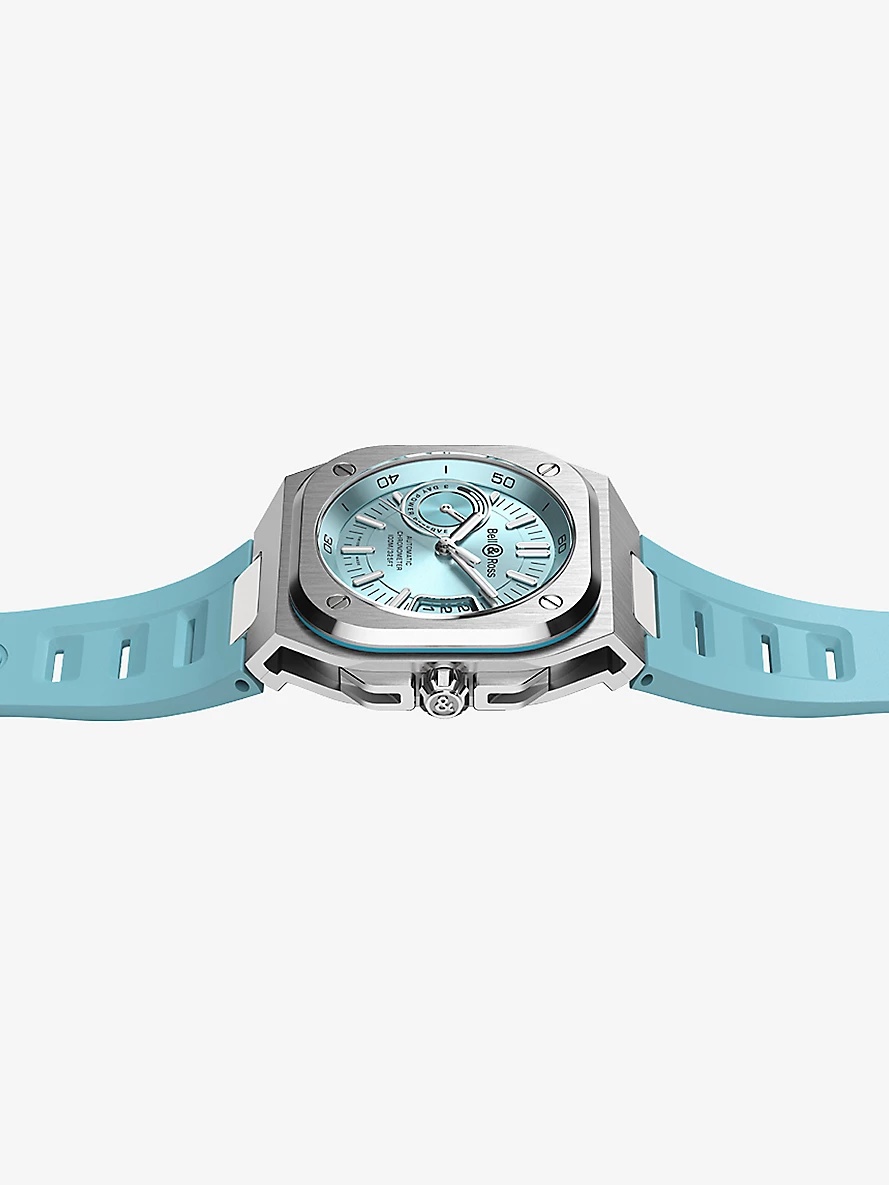 BRX5R-IB-STSRB Ice Blue stainless-steel and rubber automatic watch - 3