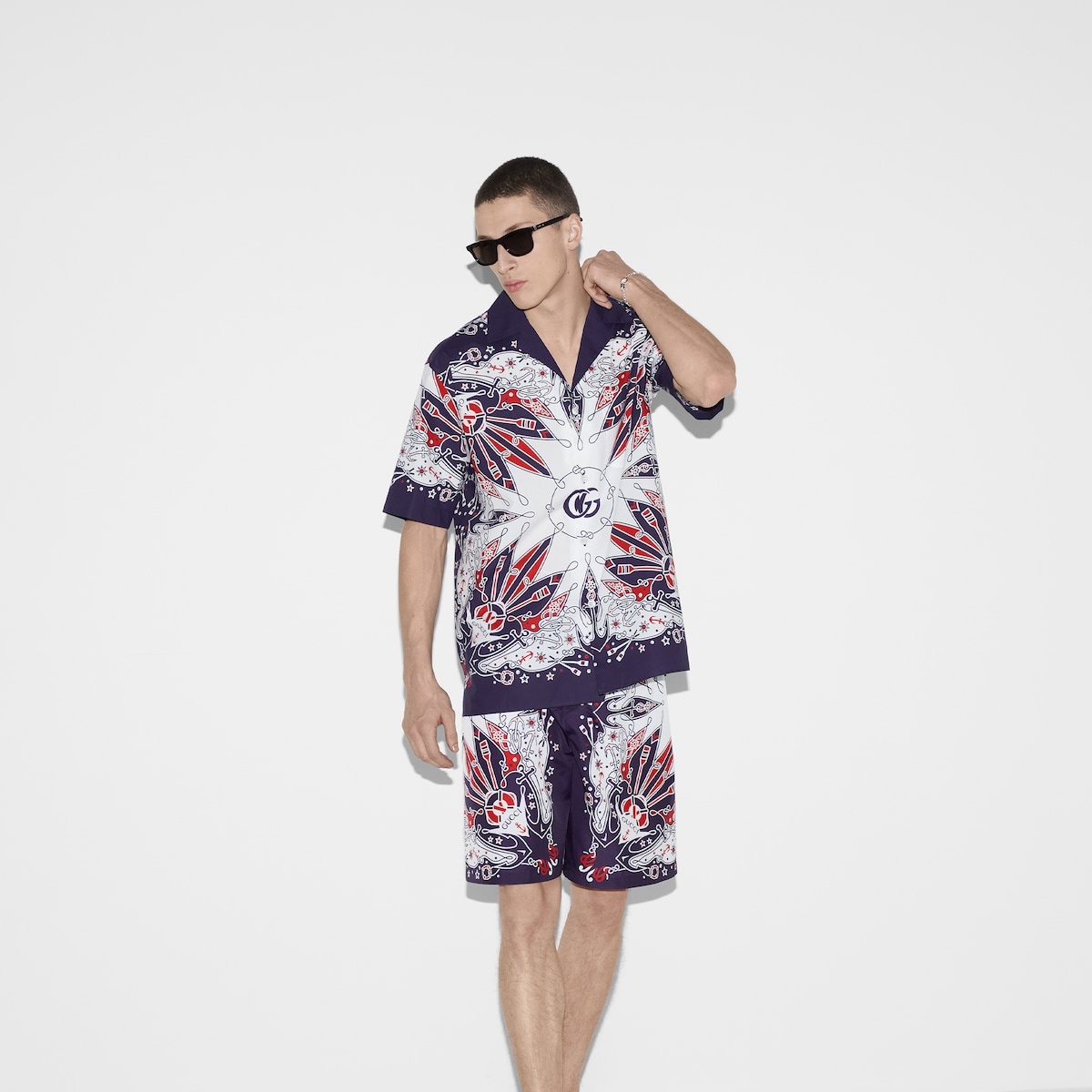 Gucci bandana print swim short - 6