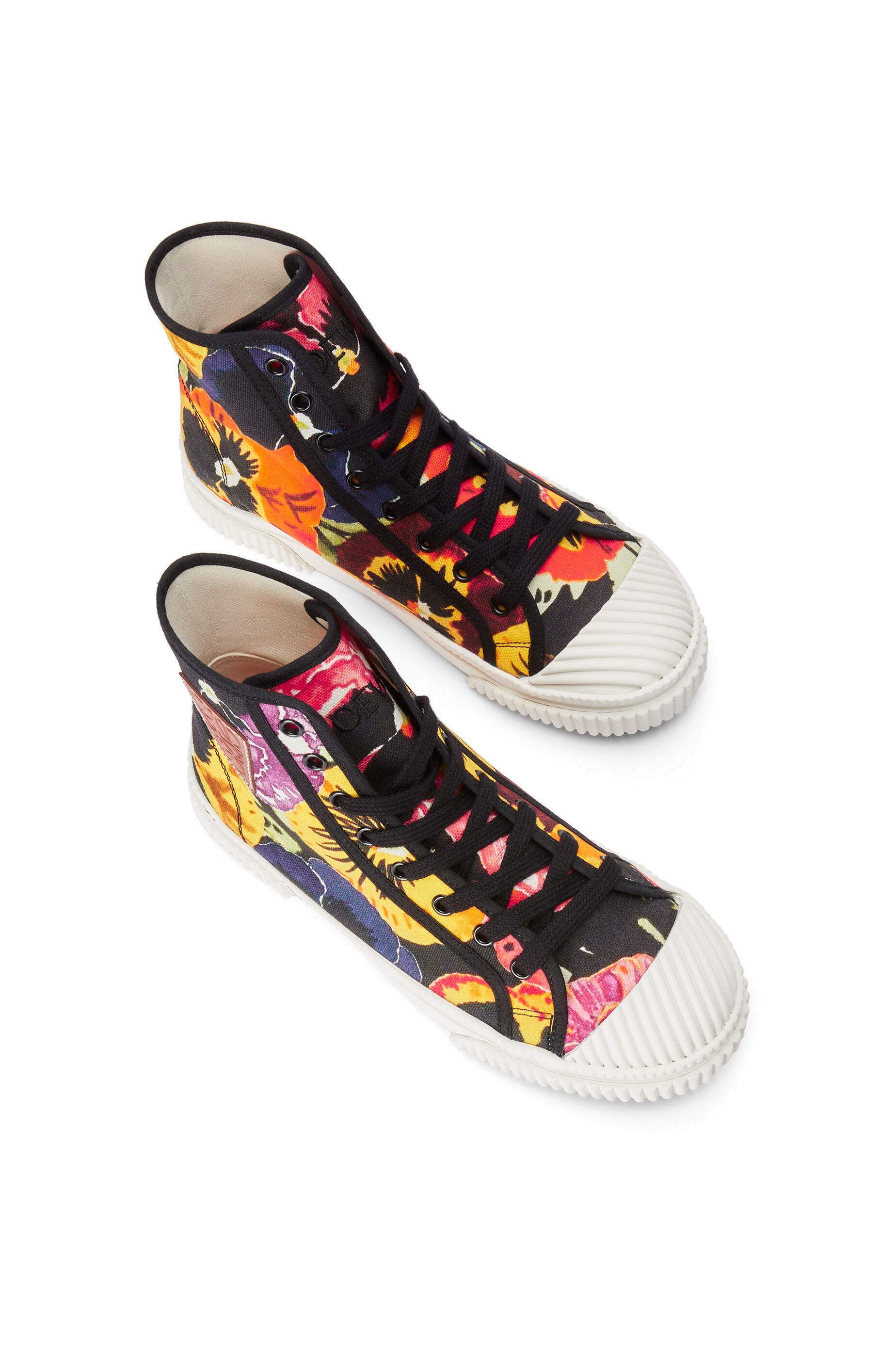 Pansies high top sneaker in canvas - 3