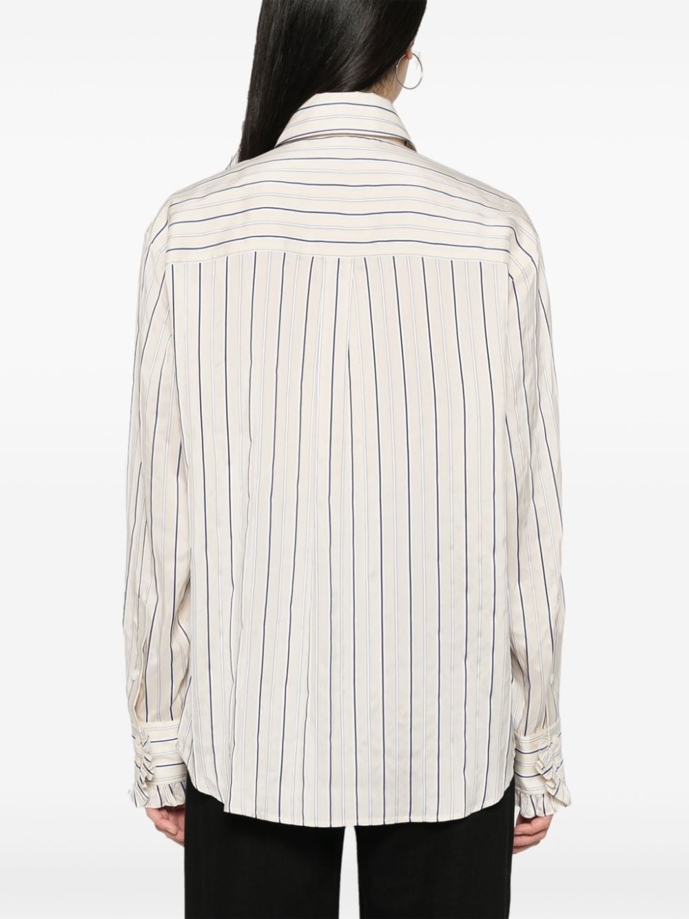 striped ruffled shirt - 4