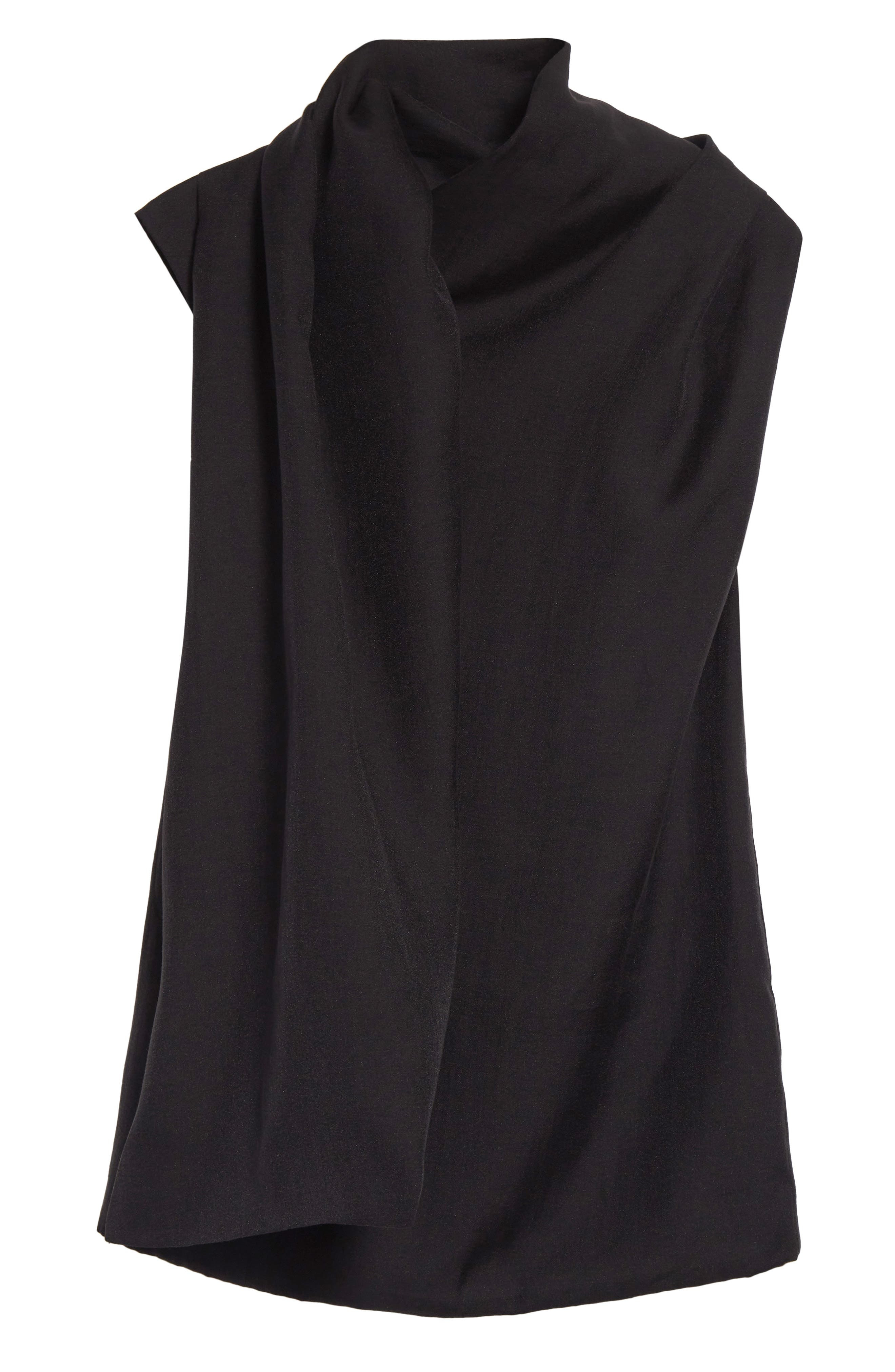 TOTEME Organza Scarf Blouse in Black at Nordstrom - 6