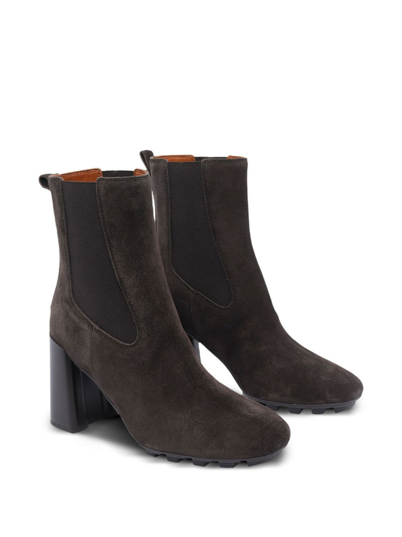 HOGAN 90mm elastic-panel block-heel boots outlook