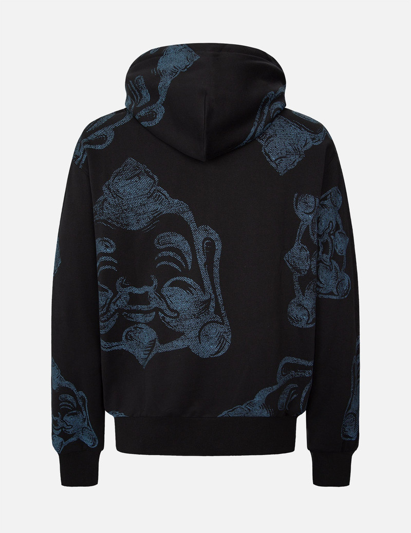 EVISU ALLOVER GODHEAD PRINT ZIP-UP HOODIE outlook