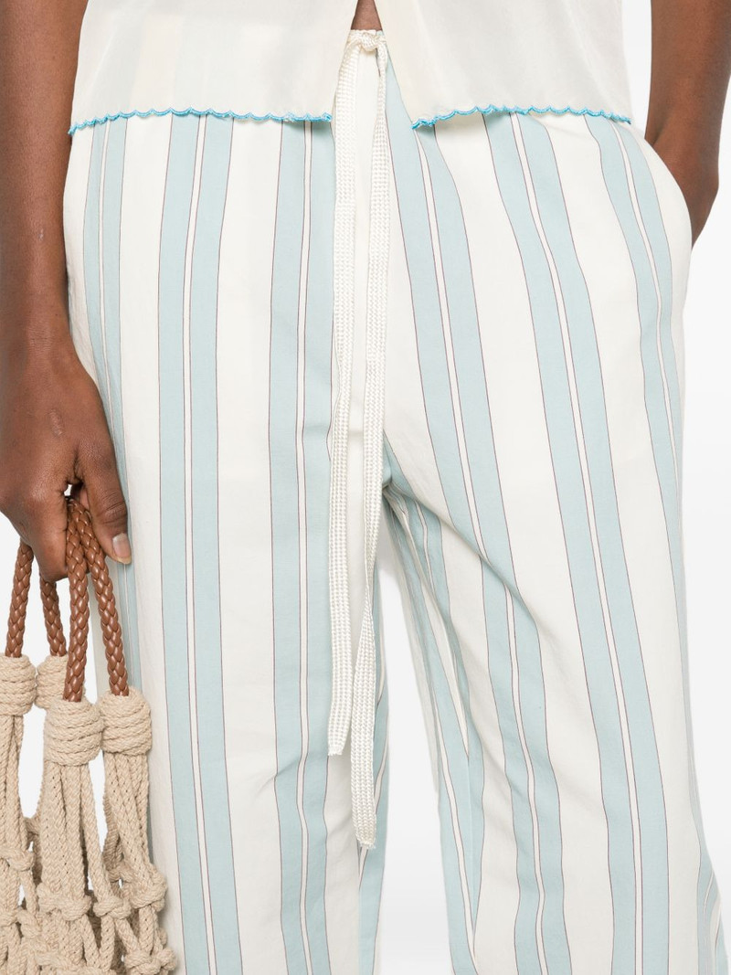 striped drawstring-fastening trousers 5