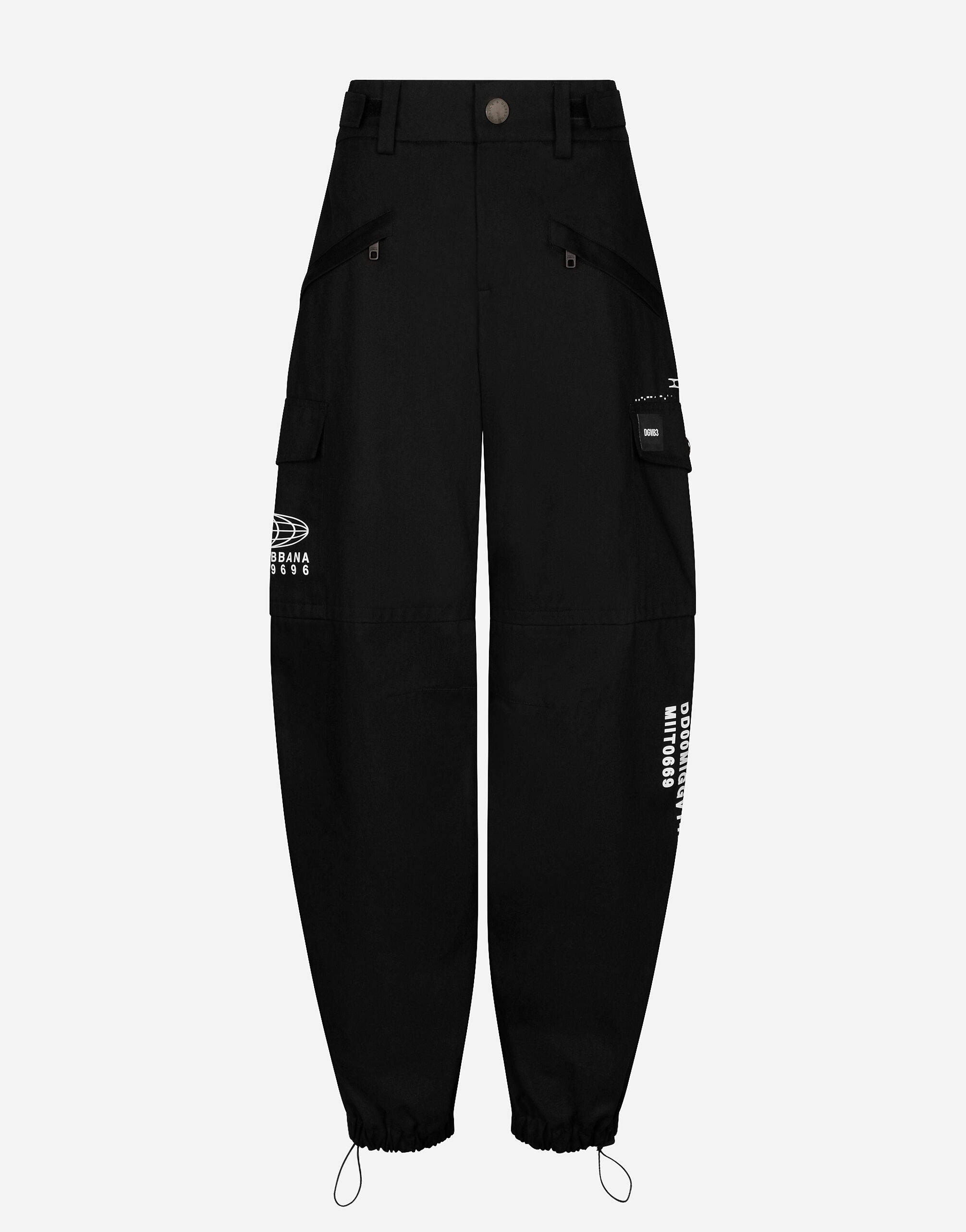 Cotton gabardine cargo pants DGVIB3 - 1