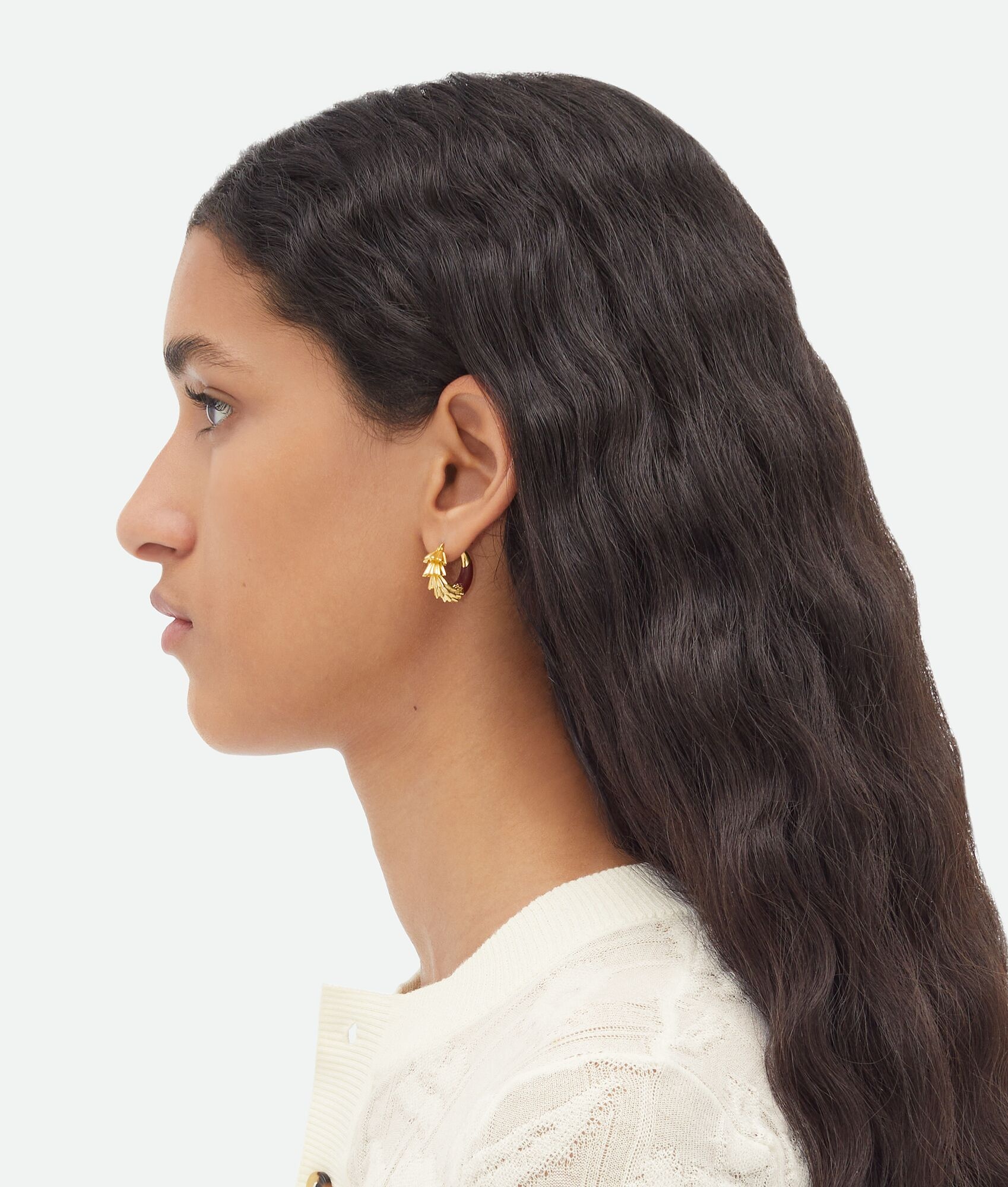 Bottega Veneta Dragon Hoop Earrings REVERSIBLE