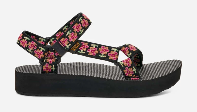 Women's Midform Universal Sandal in Black/Pink - 1