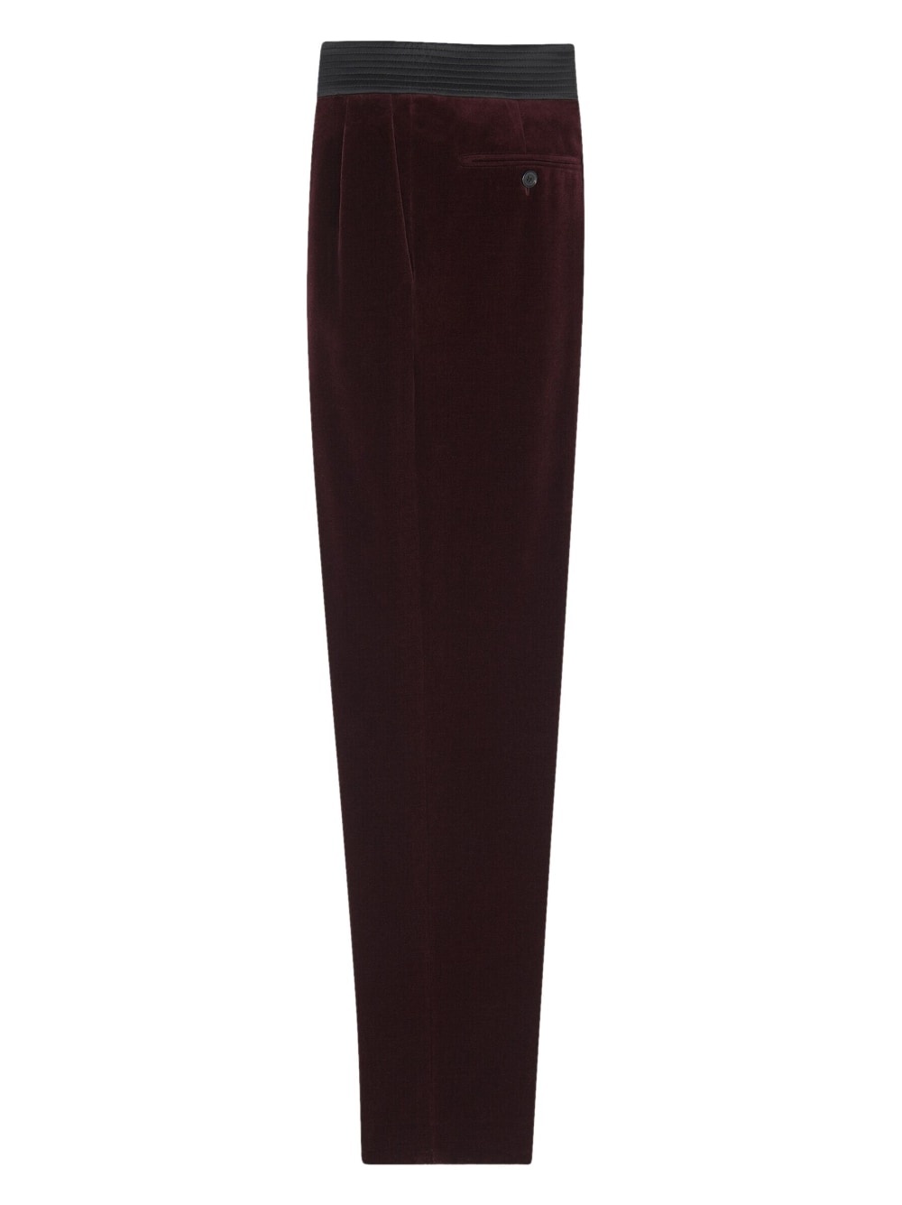 velvet-effect slim-cut trousers - 4