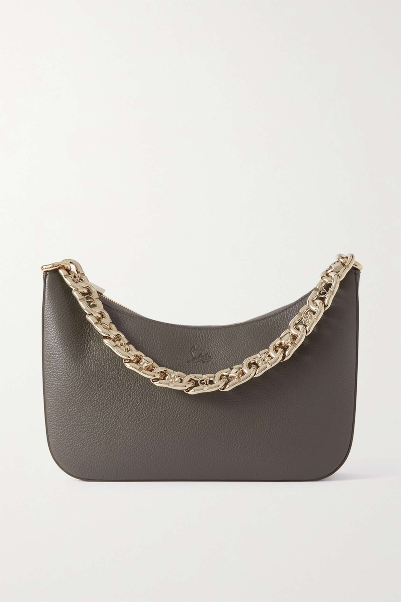 Loubila large textured-eather shoulder bag - 1