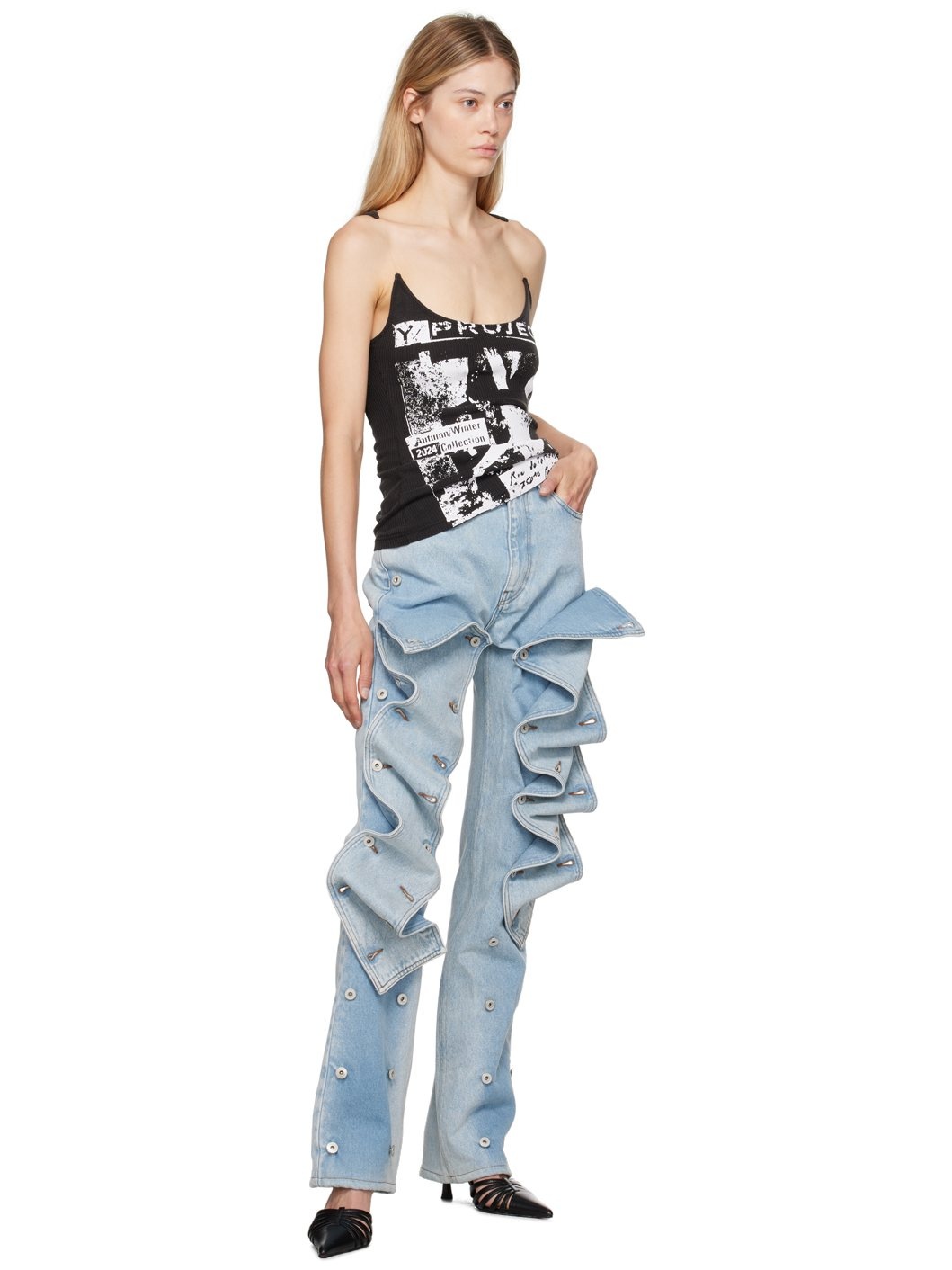 Blue Snap Off Jeans - 5