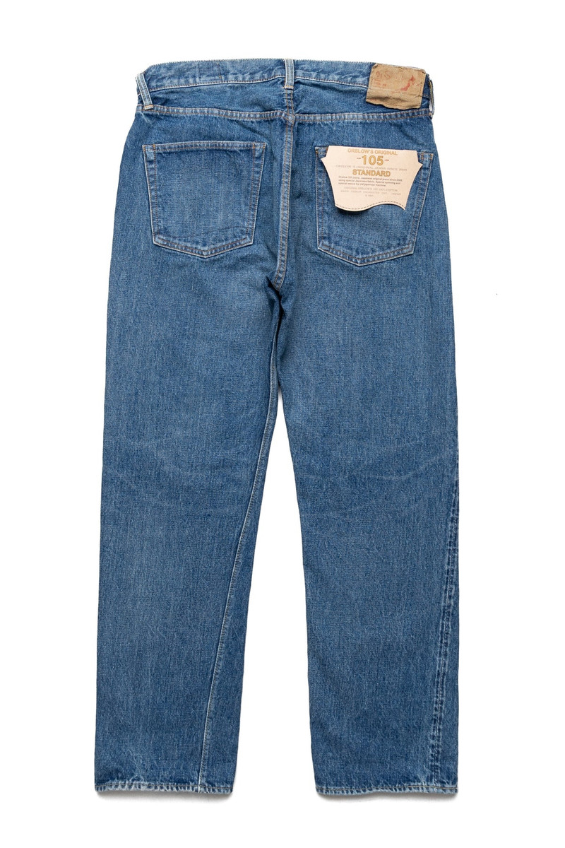 orSlow Short Length 105 Standard Selvedge Denim - 2 Year Wash outlook