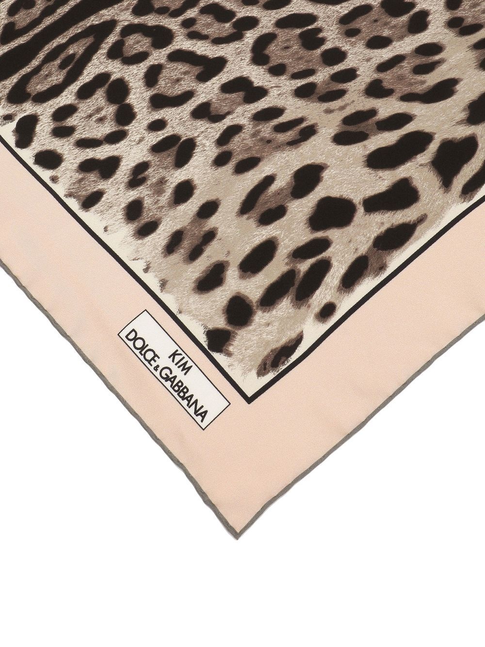 KIM DOLCE&GABBANA leopard-print silk scarf - 3