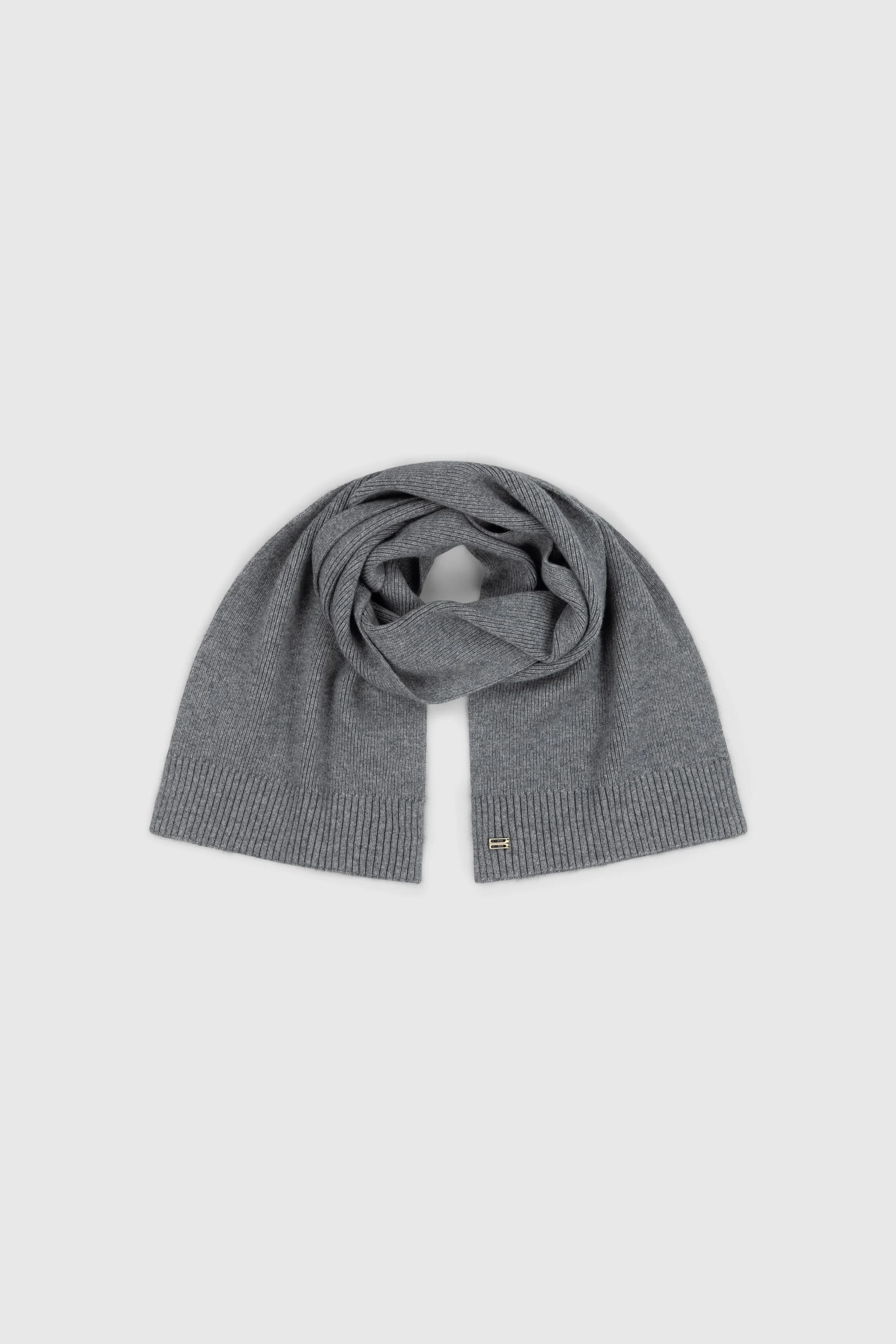 Scarf In Mid Grey - 1