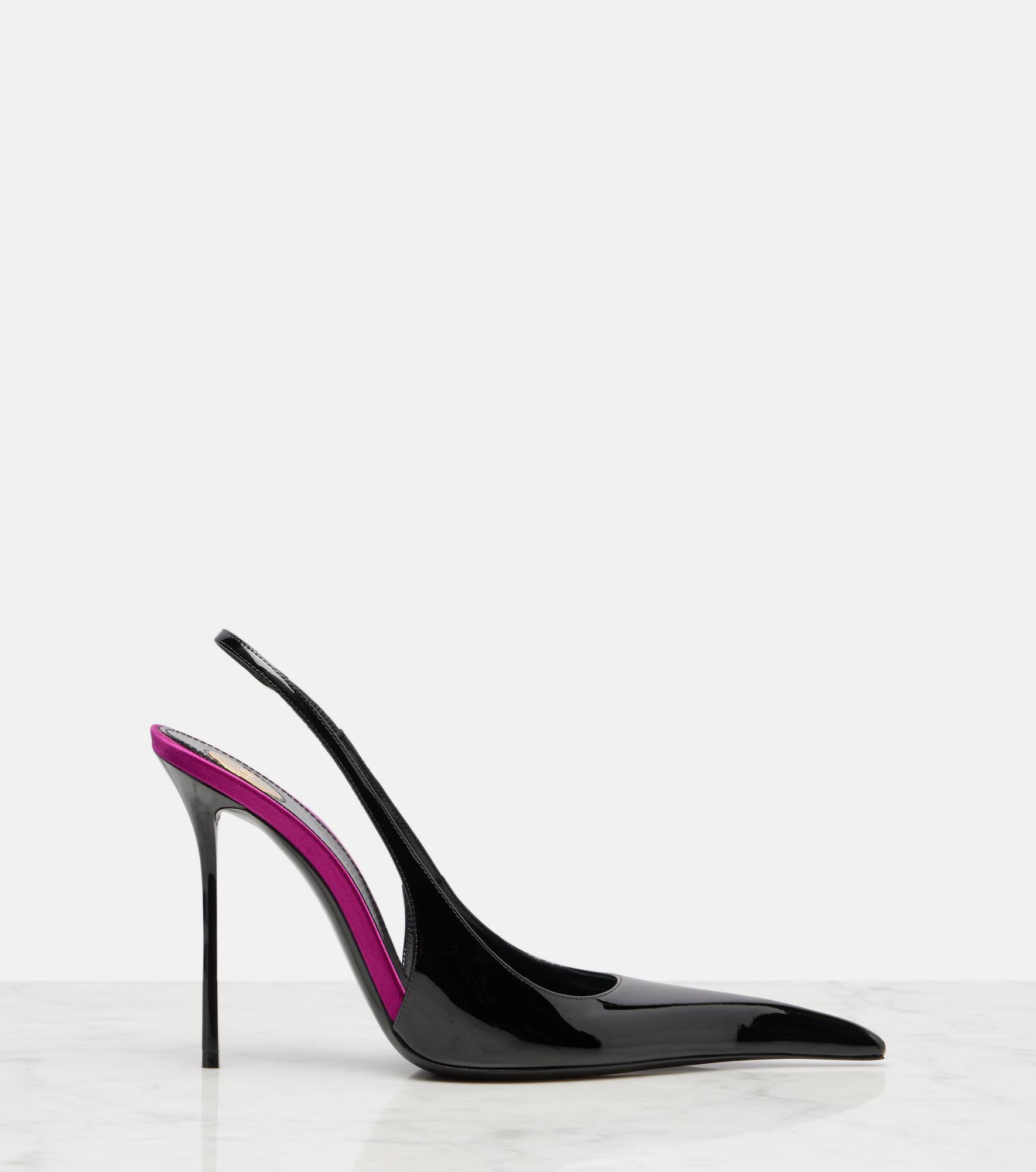 Amalia 110 patent leather slingback pumps - 4