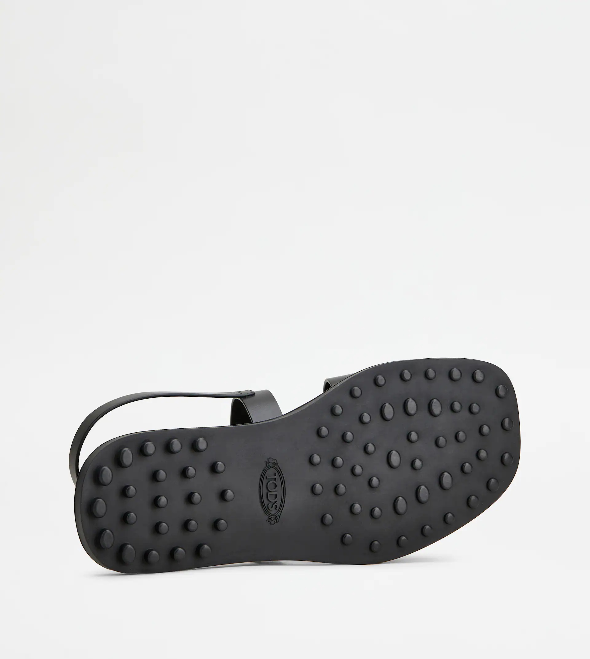 SANDALS IN LEATHER - BLACK - 4