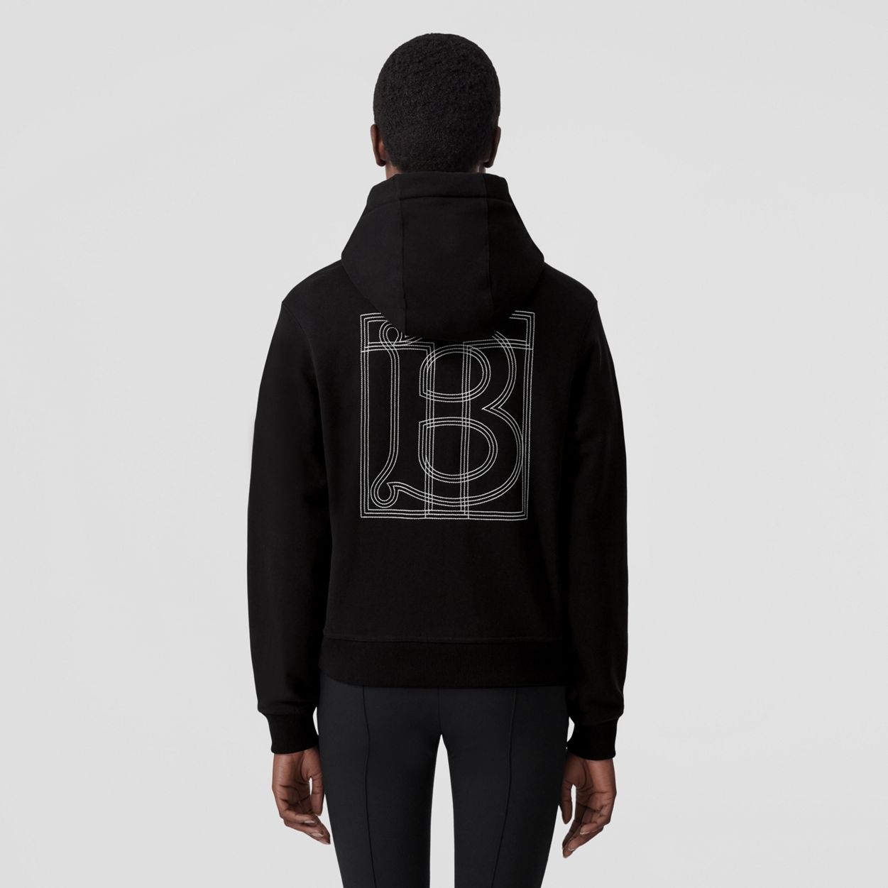 Monogram Motif Cotton Oversized Hoodie - 4