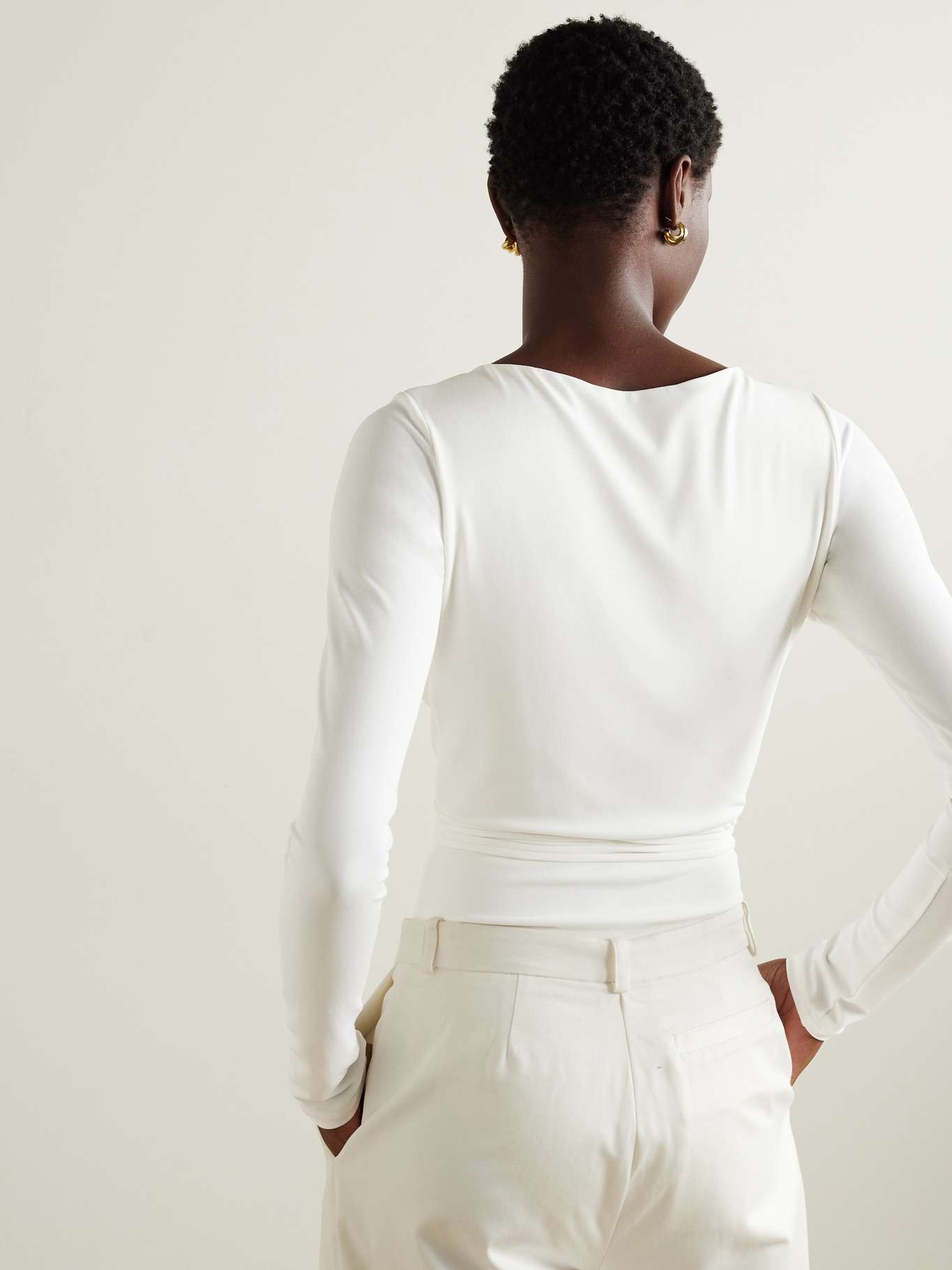 Jennifer cutout stretch-crepe bodysuit - 3