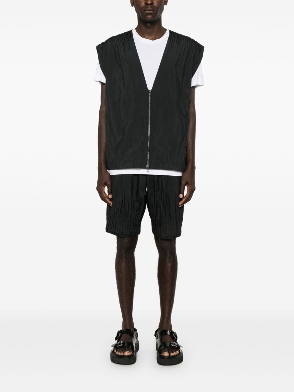 Cascade plissé-details vest - 2
