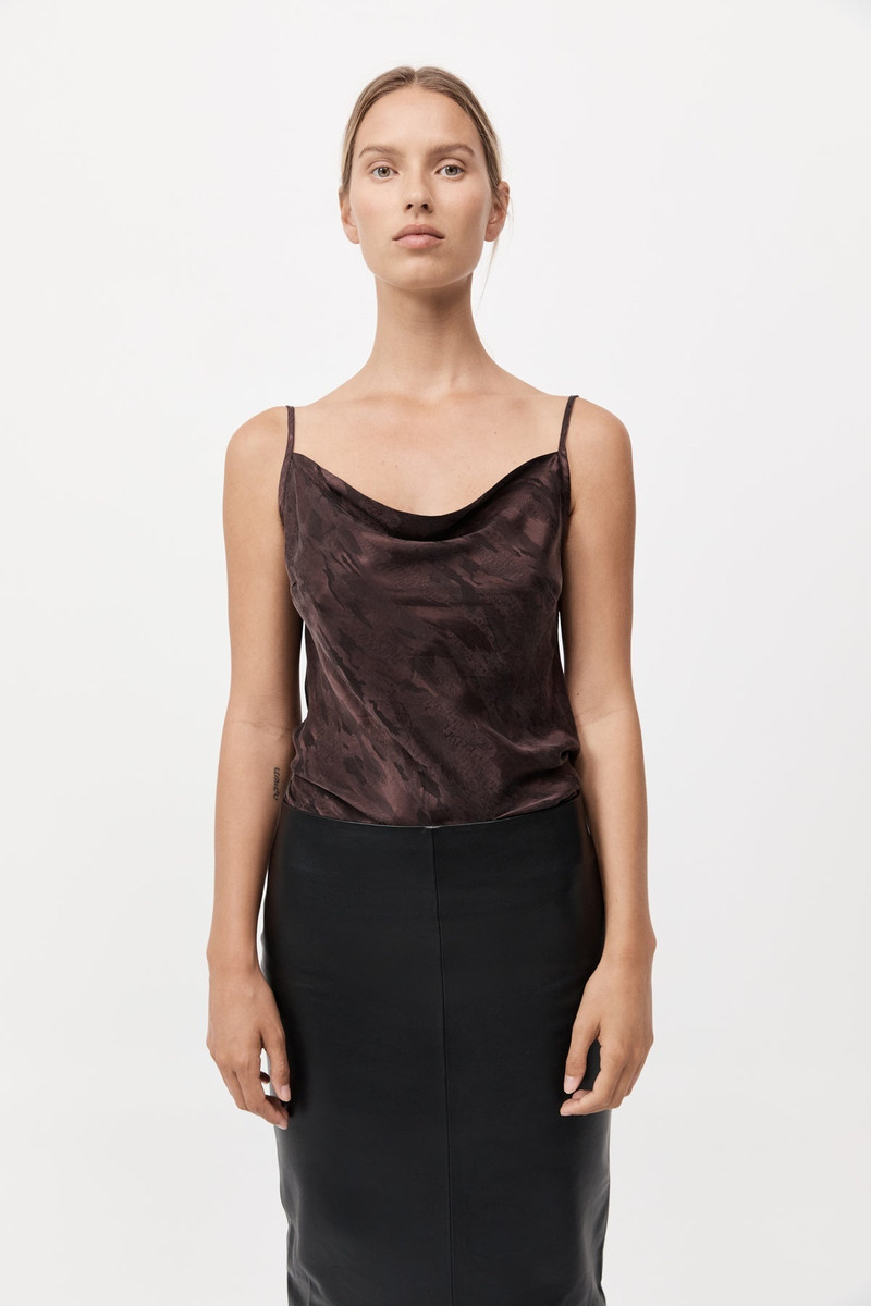 Bias Slip Cami - Chocolate Plum 2