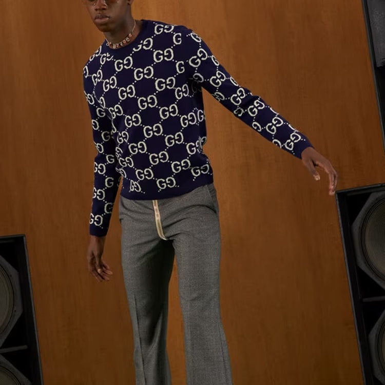Gucci GG Wool Jacquard Sweater 'Blue Ivory' 692900-XKCC5-4492 - 4