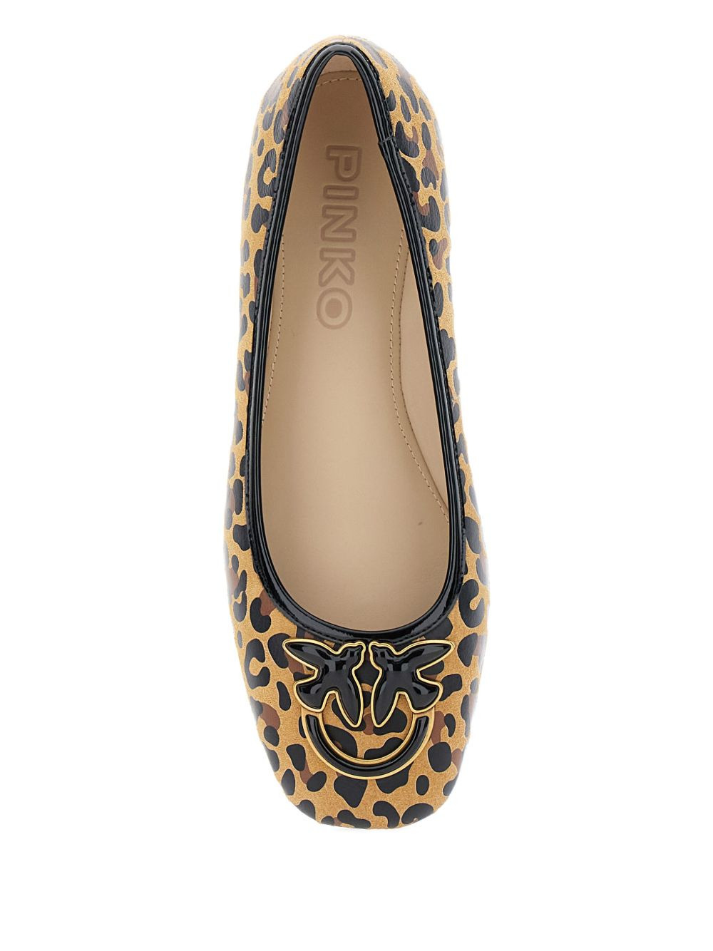 leopard-print ballerina flats - 4