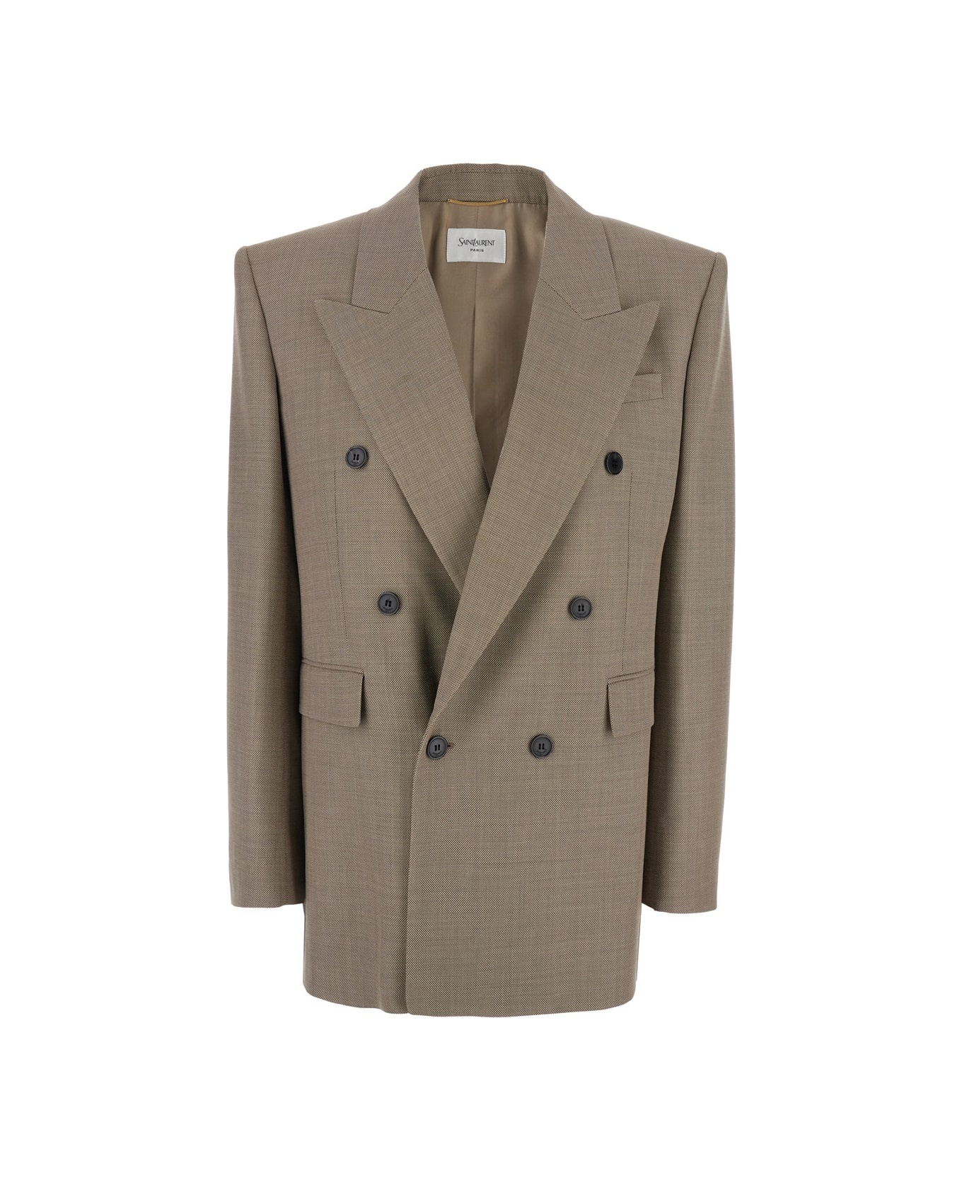 Two Tone Wool Blazer - 1