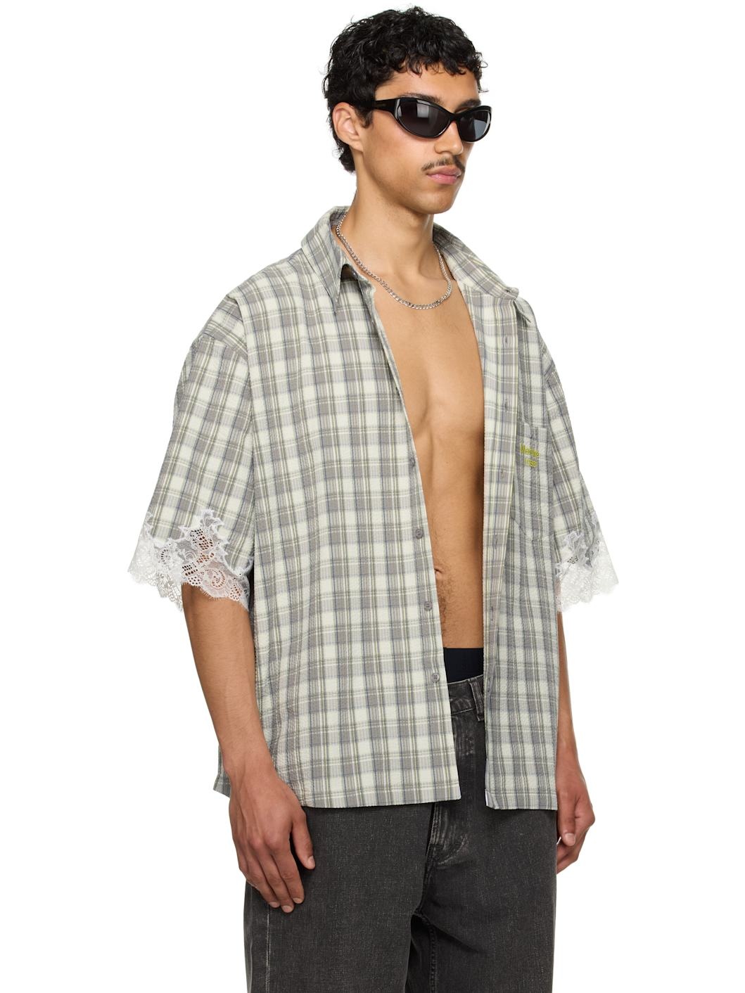 SSENSE Exclusive Gray Lace Overshirt - 2