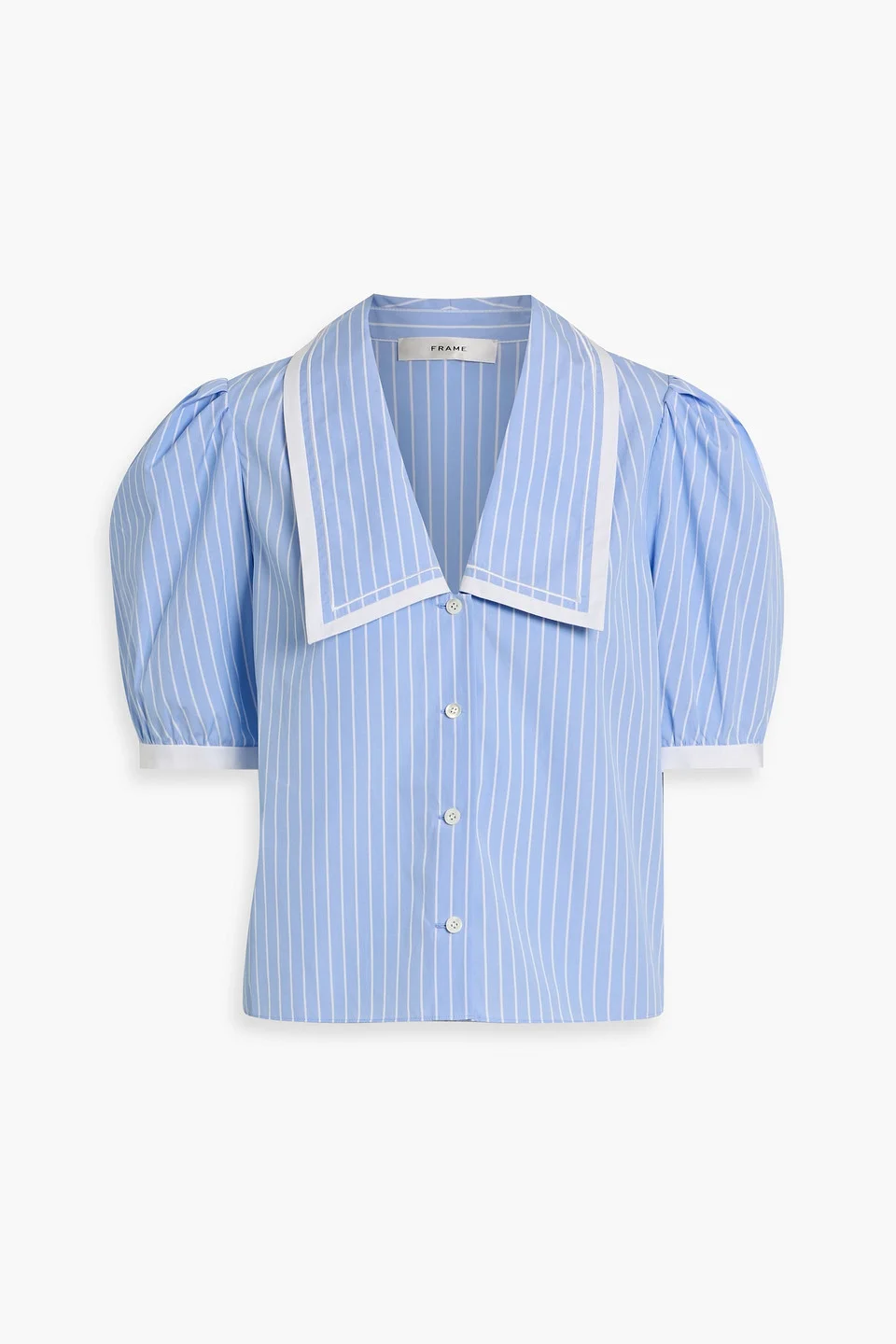 The Stripe Sailor cotton-poplin blouse - 1