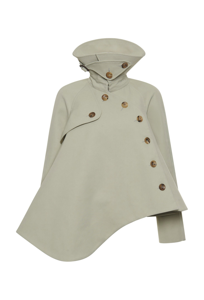 GABERDINE TRENCH JACKET LIGHT KHAKI 5