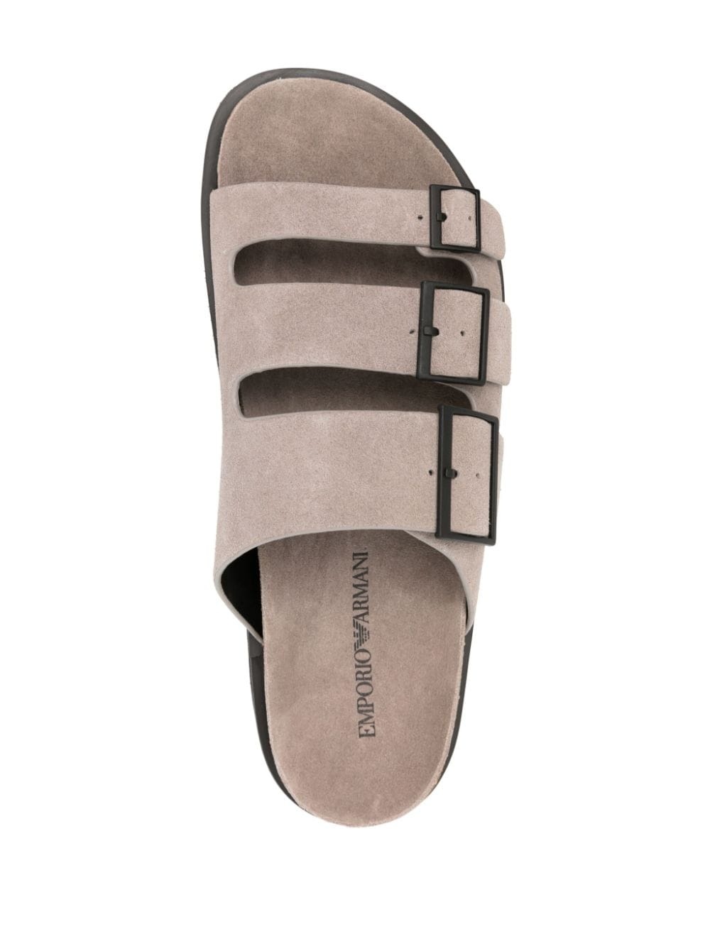 debossed-logo suede sandals - 4