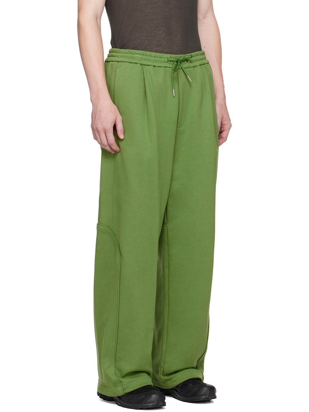 Green Cotton Sweatpants - 2