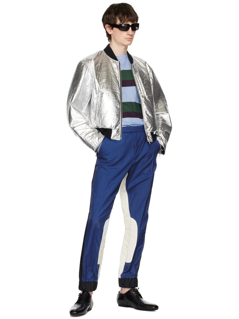 Dries Van Noten Blue & White Racing Trousers outlook