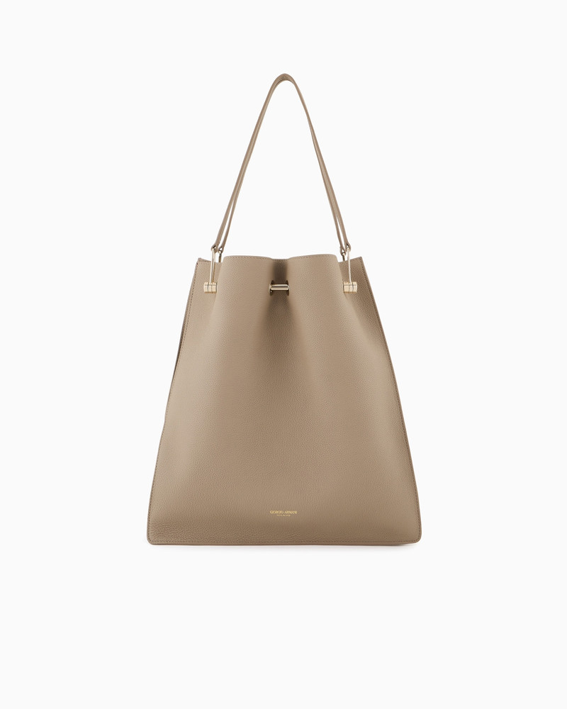 MEDIUM SHOPPER BAG IN PEBBLED LEATHER 1