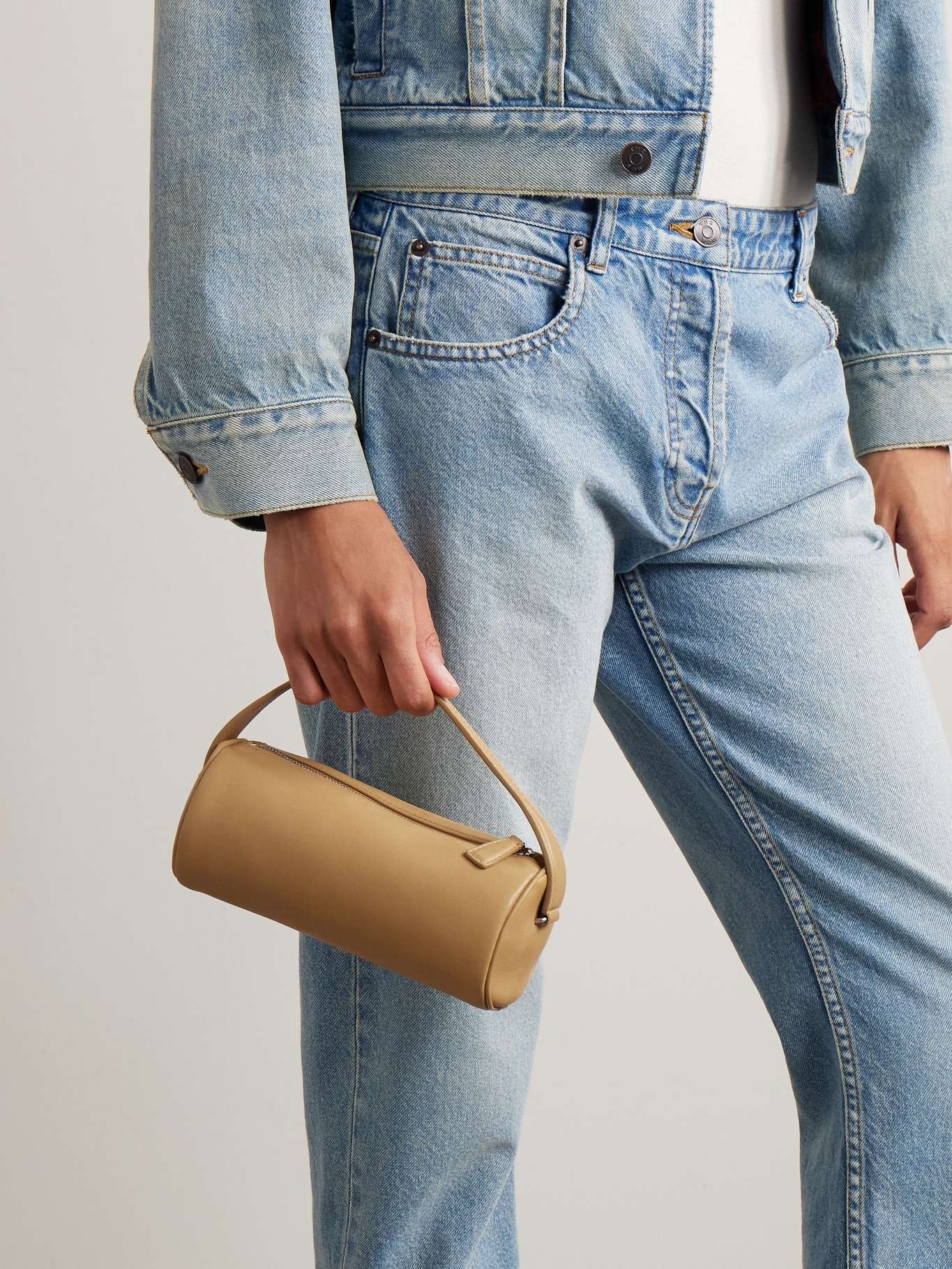 '90s leather tote Beige - 2