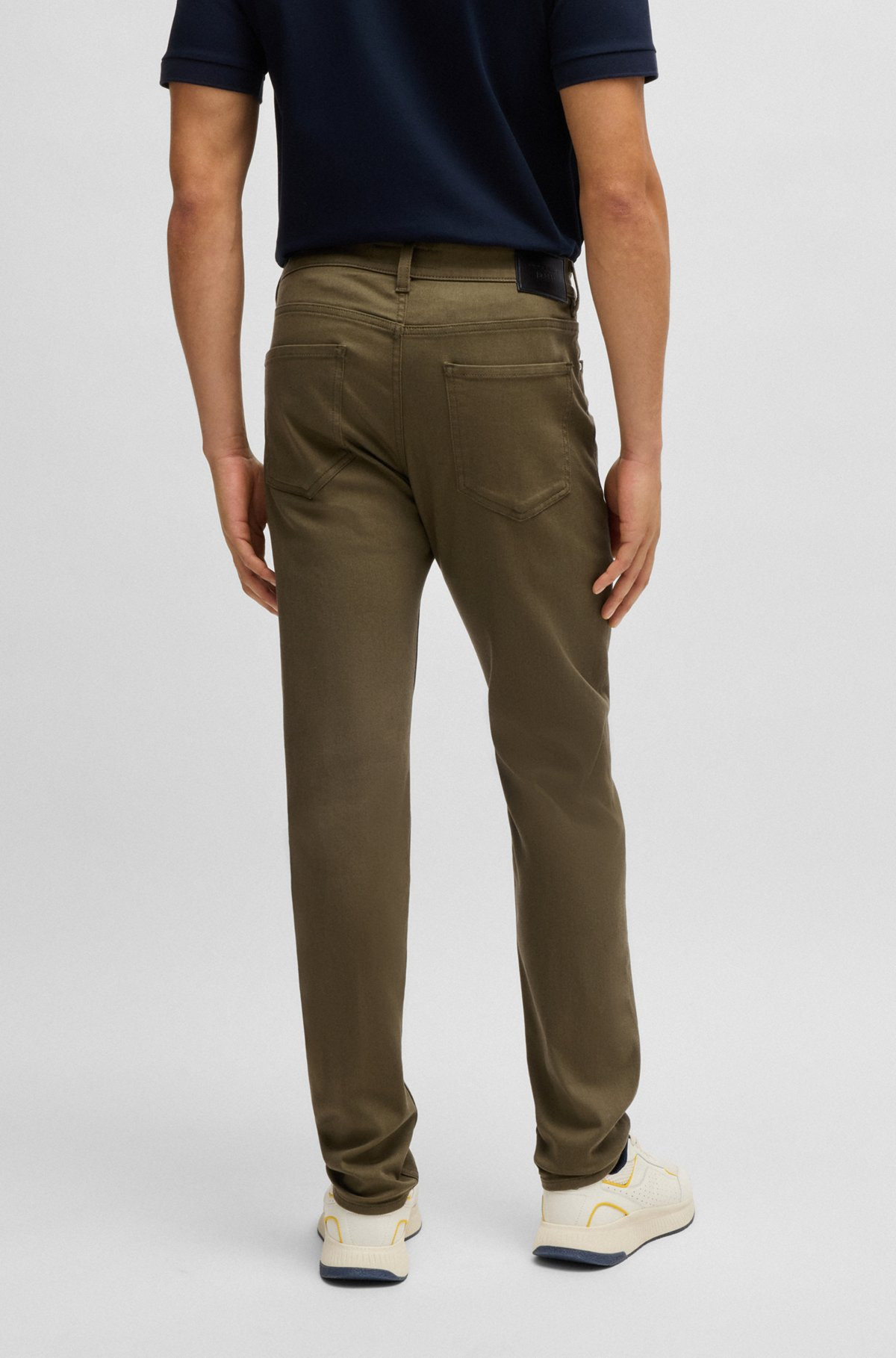 PORSCHE X BOSS TAPERED-FIT JEANS IN PERFORMANCE-STRETCH DENIM - 4
