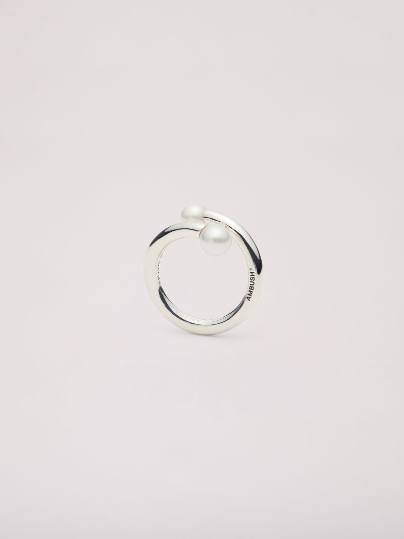 Small Pearl Barbell Ring - 4