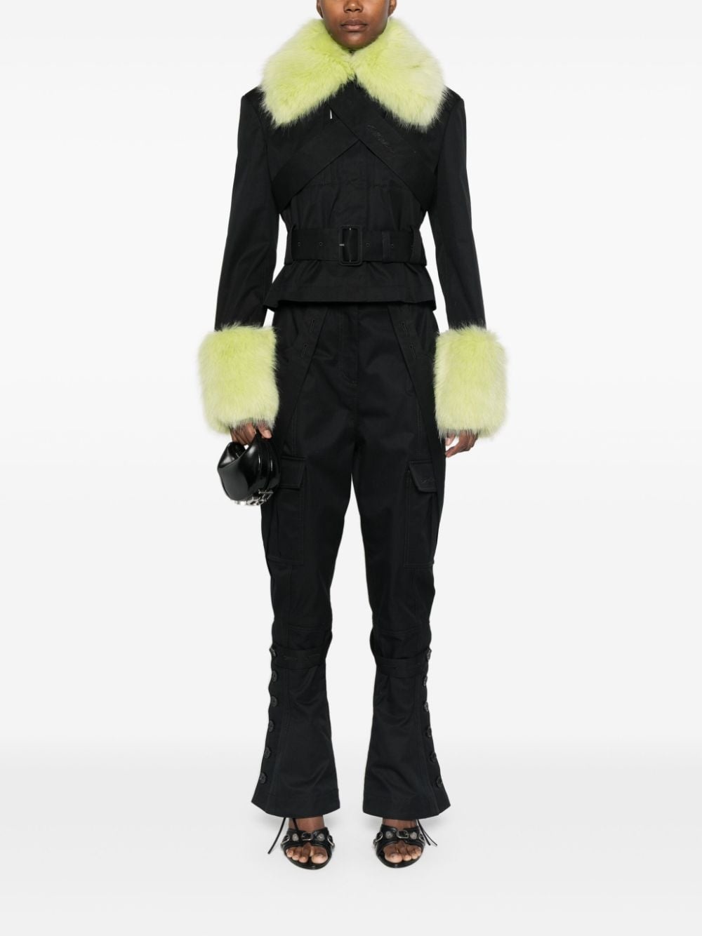 strap-detail cargo trousers - 2