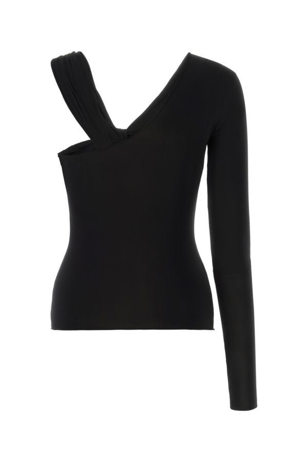 Black stretch viscose top - 2