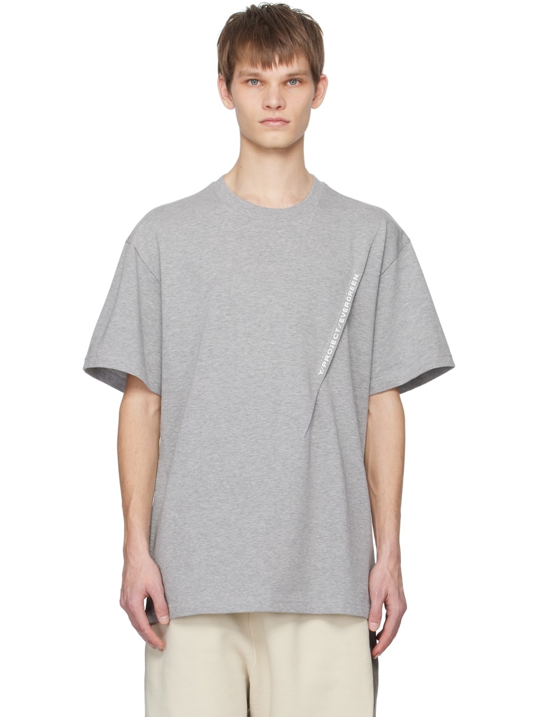 Gray Pinched T-Shirt - 1