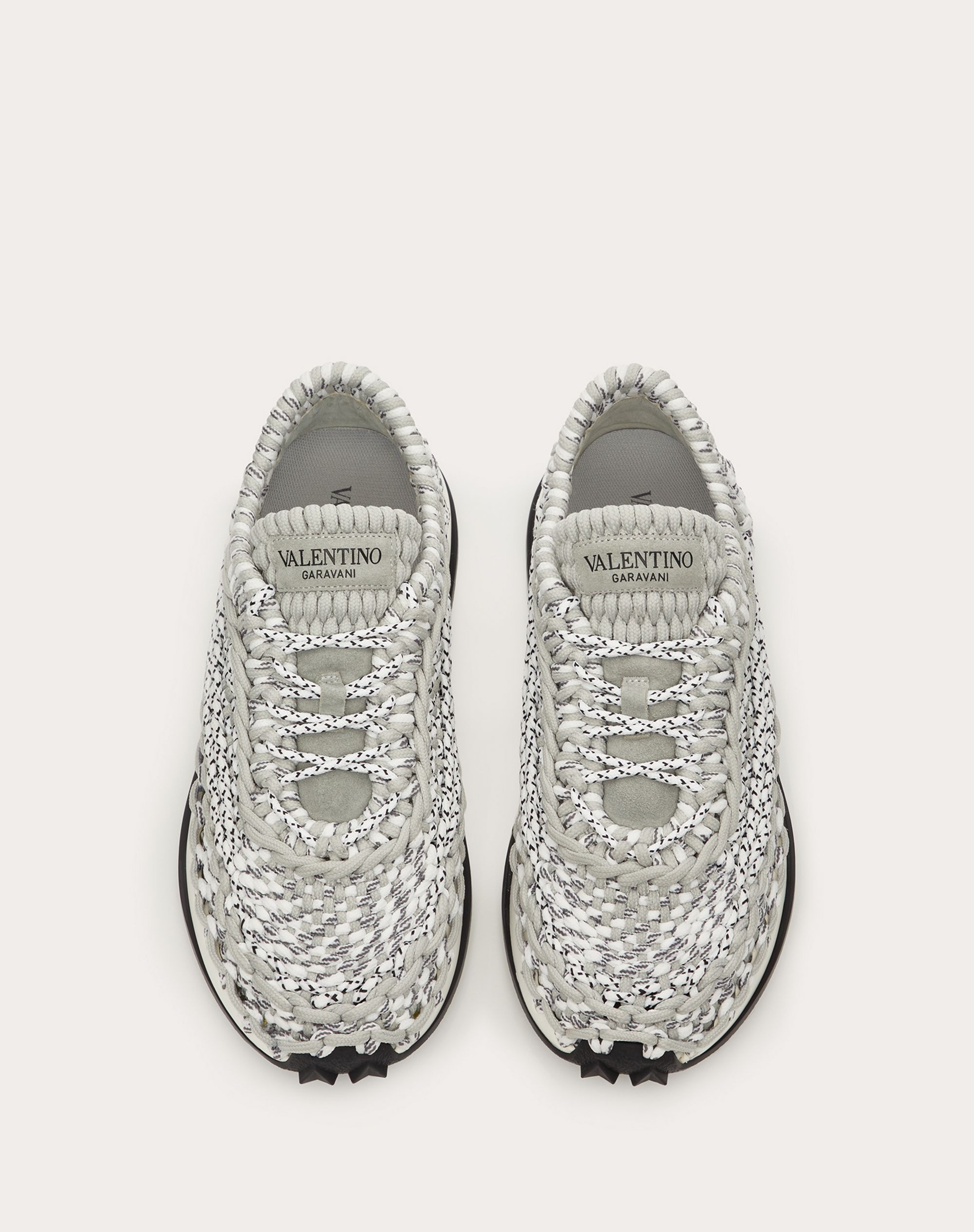 Valentino Garavani Crochet Sneakers in fabric - 4