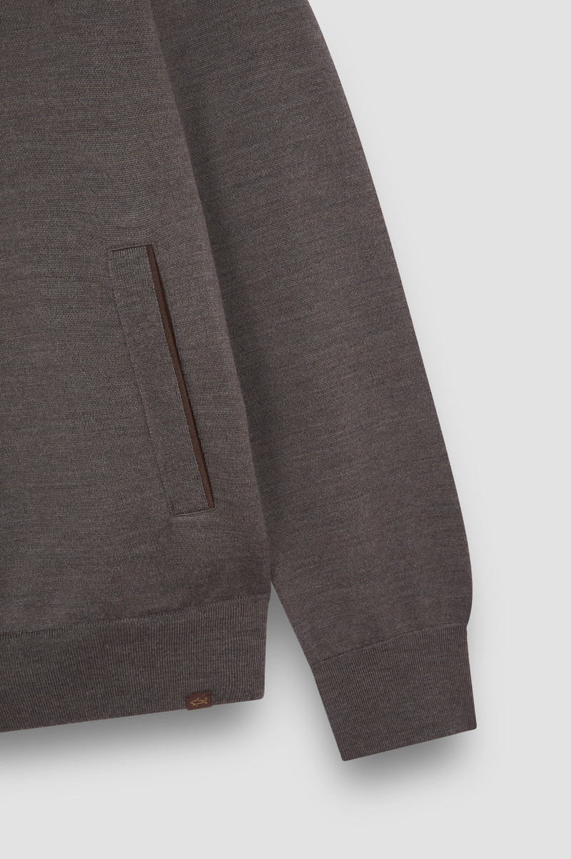MERINO EXTRAFINE WOOL SWEATER WITH ZIP CLOSURE 5