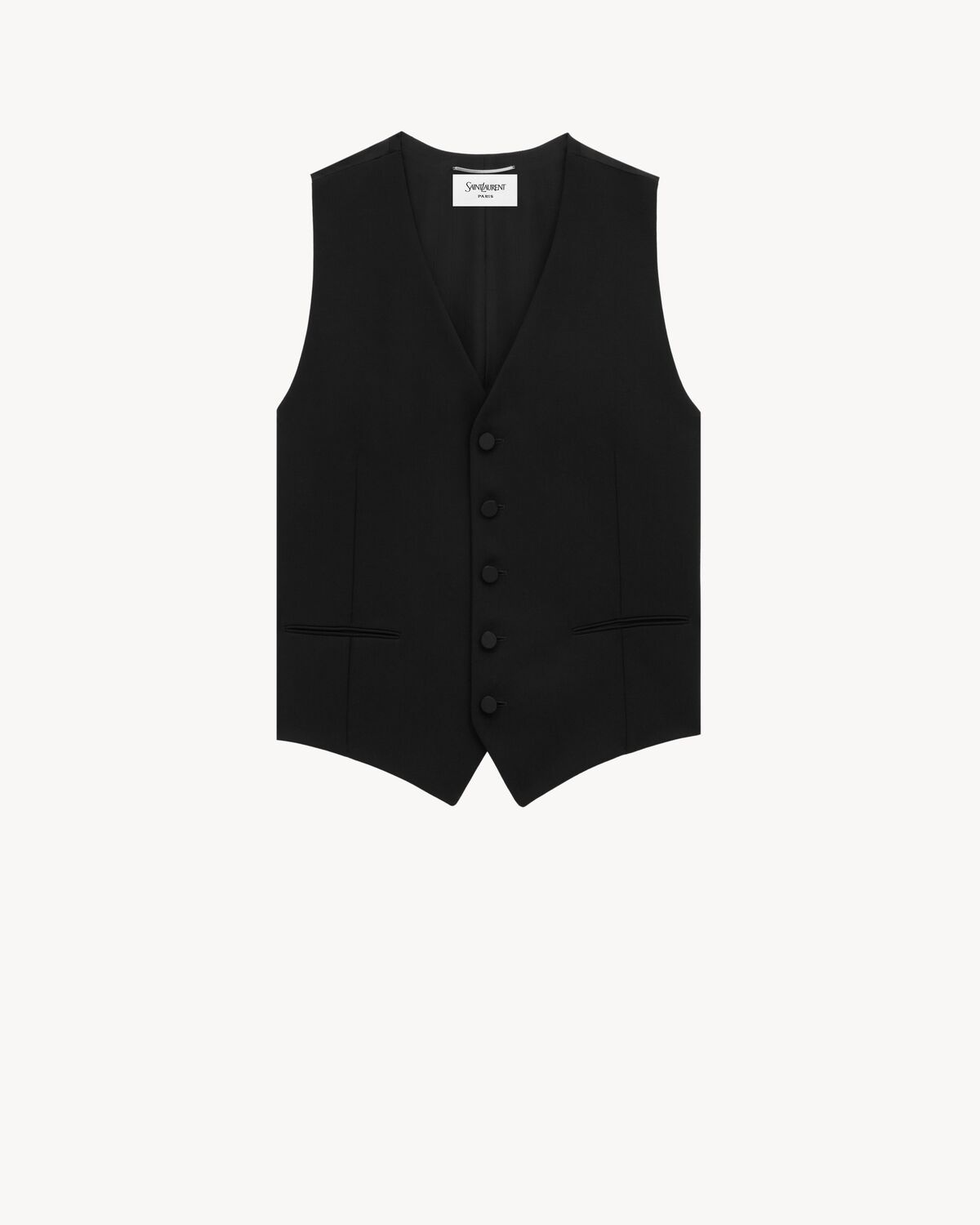 CASSANDRE TUXEDO VEST IN GRAIN DE POUDRE - 1