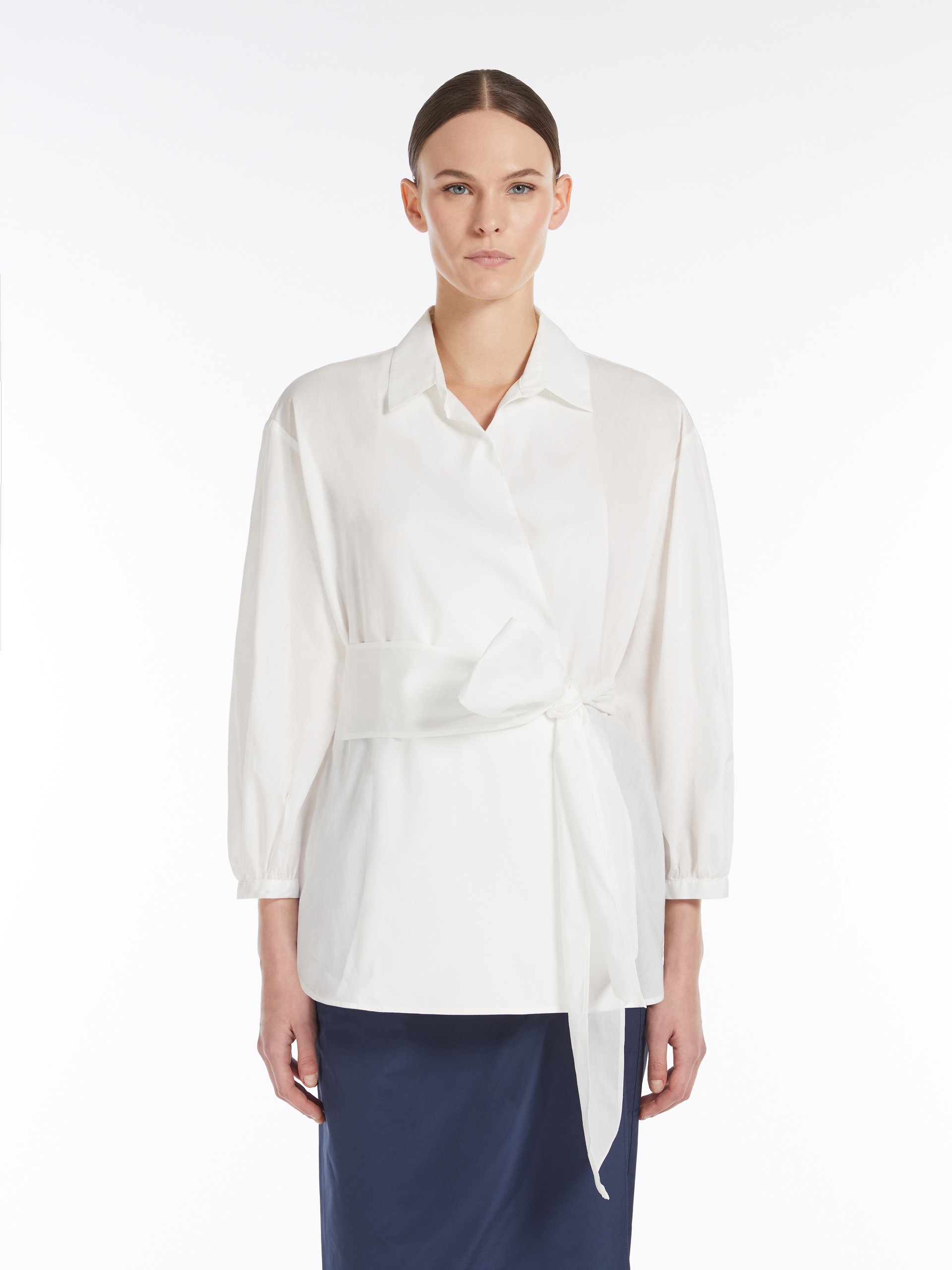 CECI Cotton and silk canvas shirt - 3